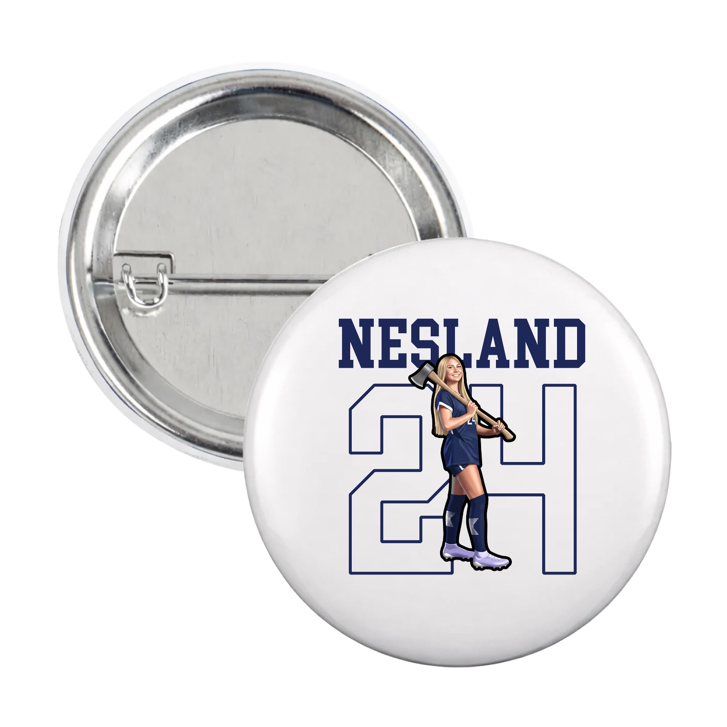 Game Day Button — Shirsey in White