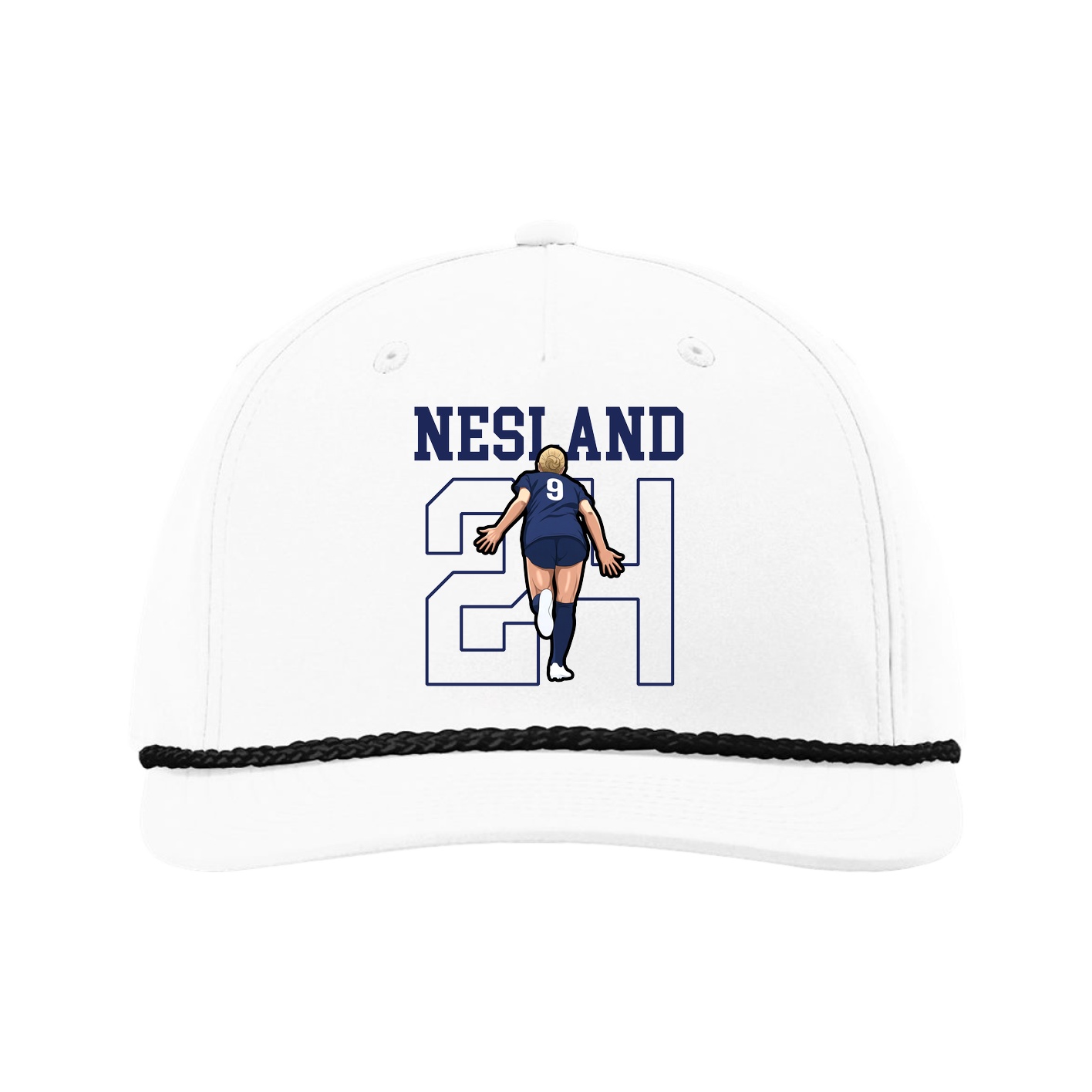 Five-Panel Classic Rope Cap — Shirsey in White