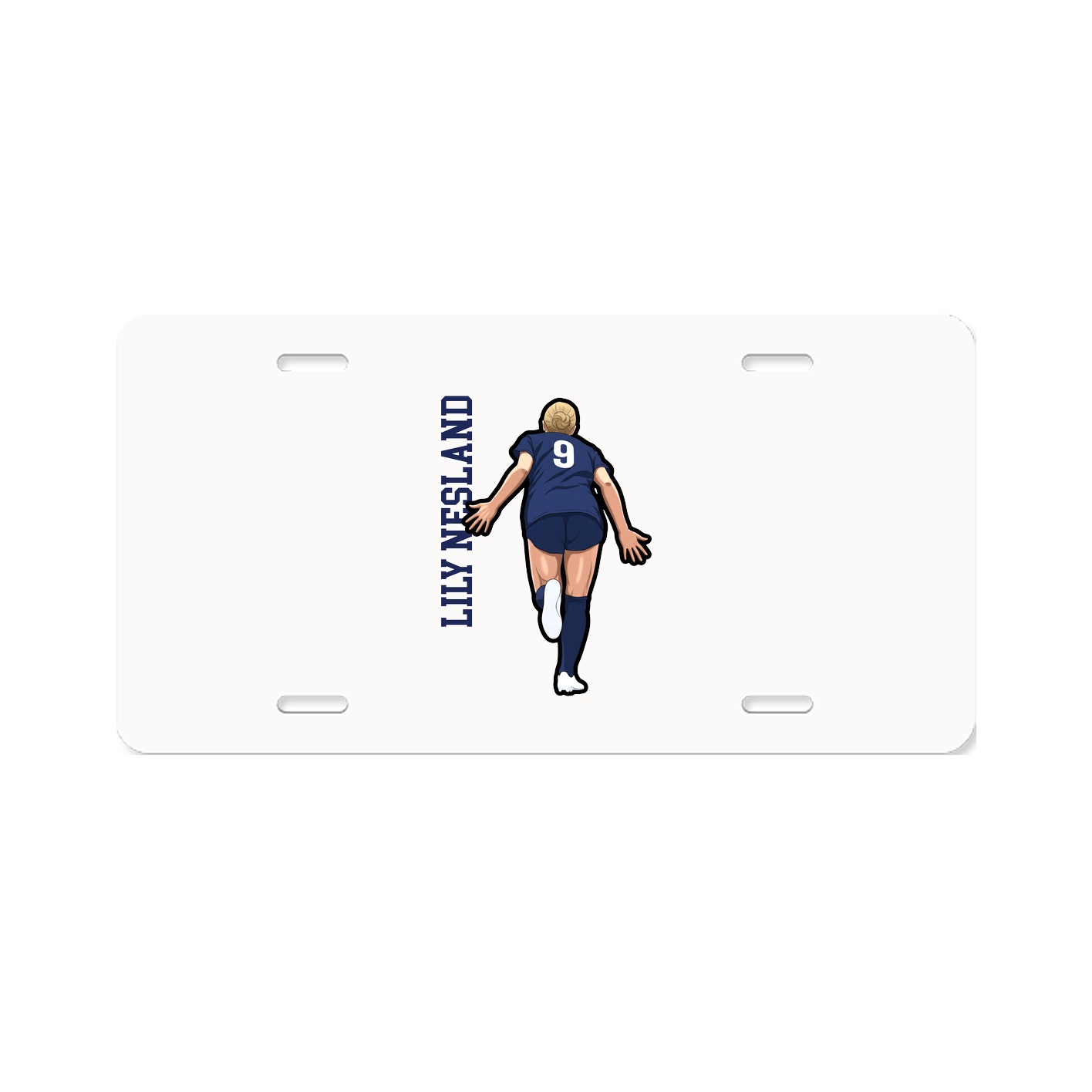 License Plate — Name Vertical in Classic