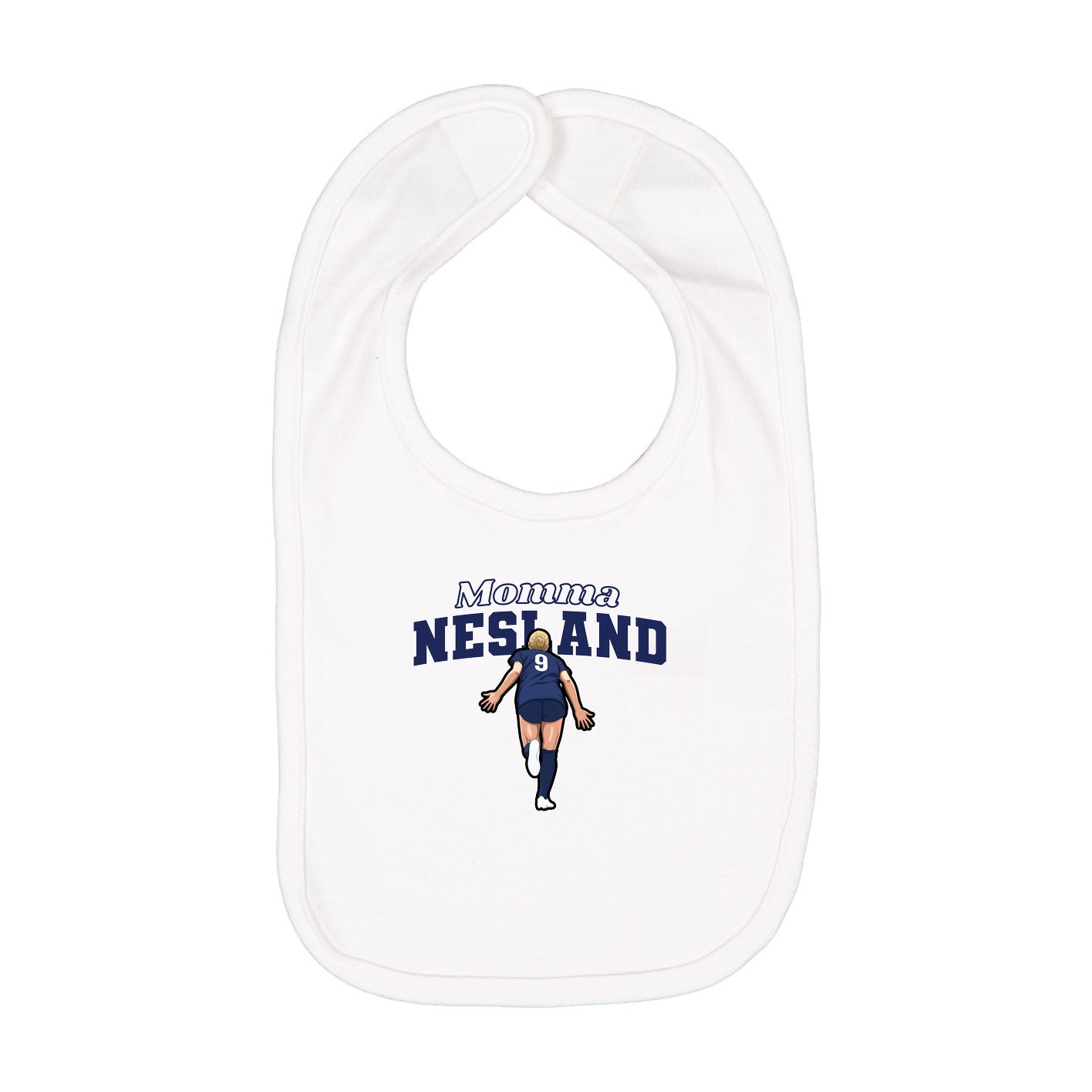 Infant Bib — Mothers Day Block in White