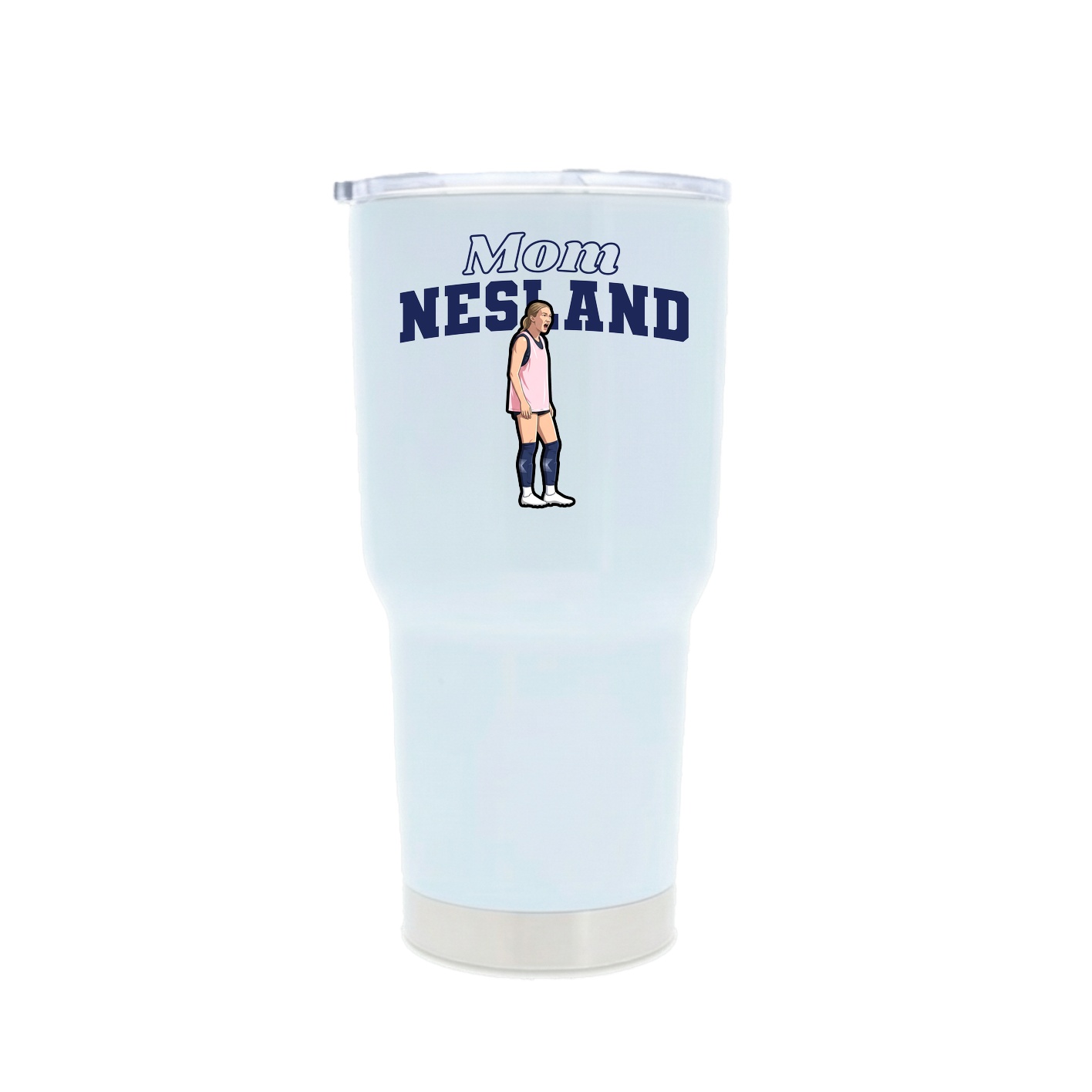 30oz Stainless Steel Tumbler — Mothers Day Block in White