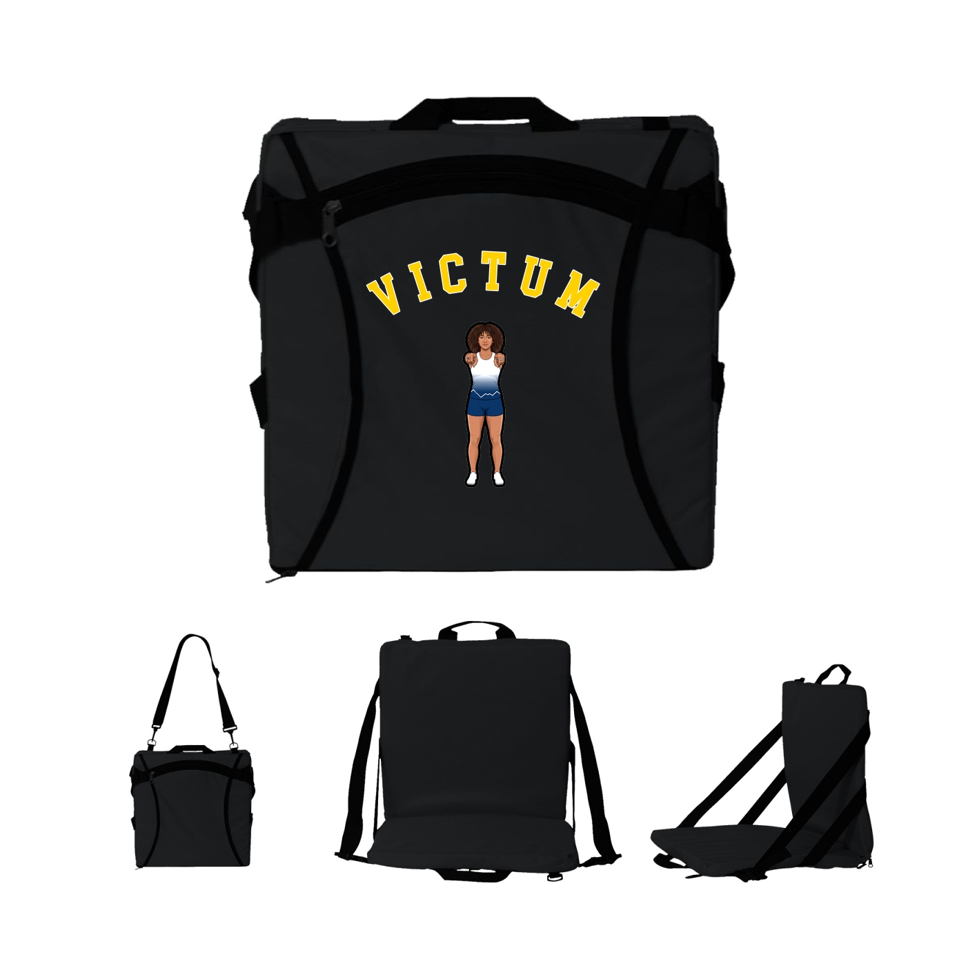 Folding Stadium Seat — Shirsey Arch in Black