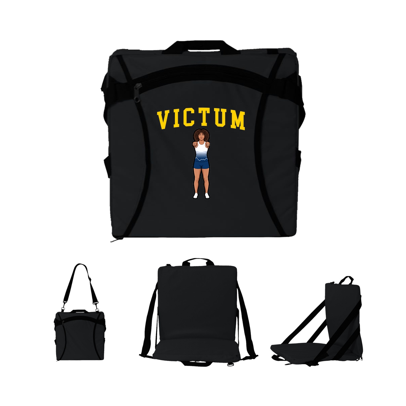 Folding Stadium Seat — Shirsey in Black