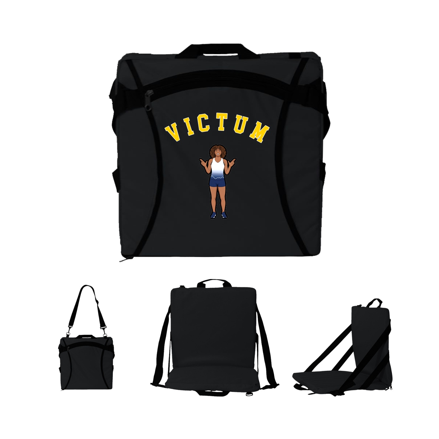 Folding Stadium Seat — Shirsey Arch in Black