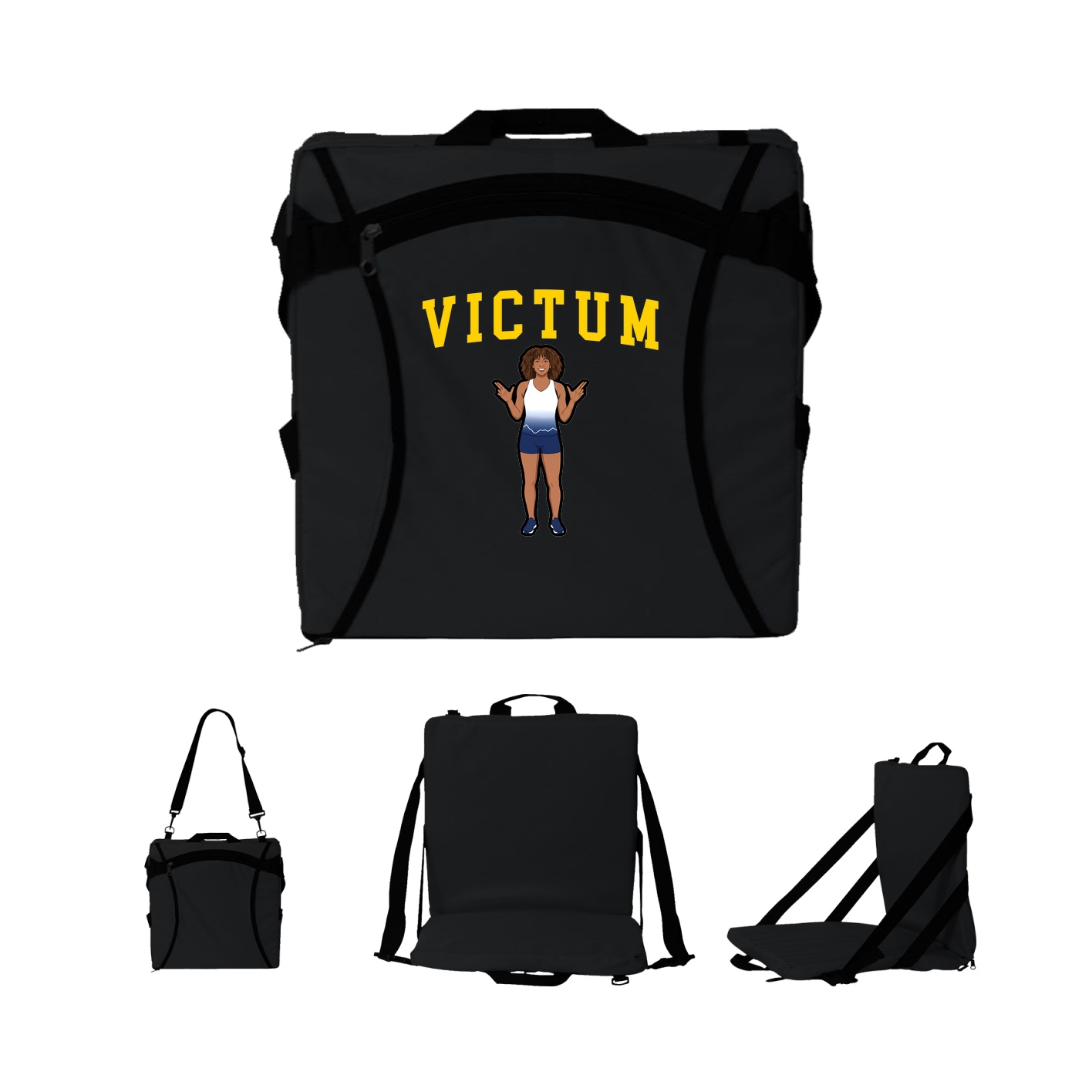 Folding Stadium Seat — Shirsey in Black