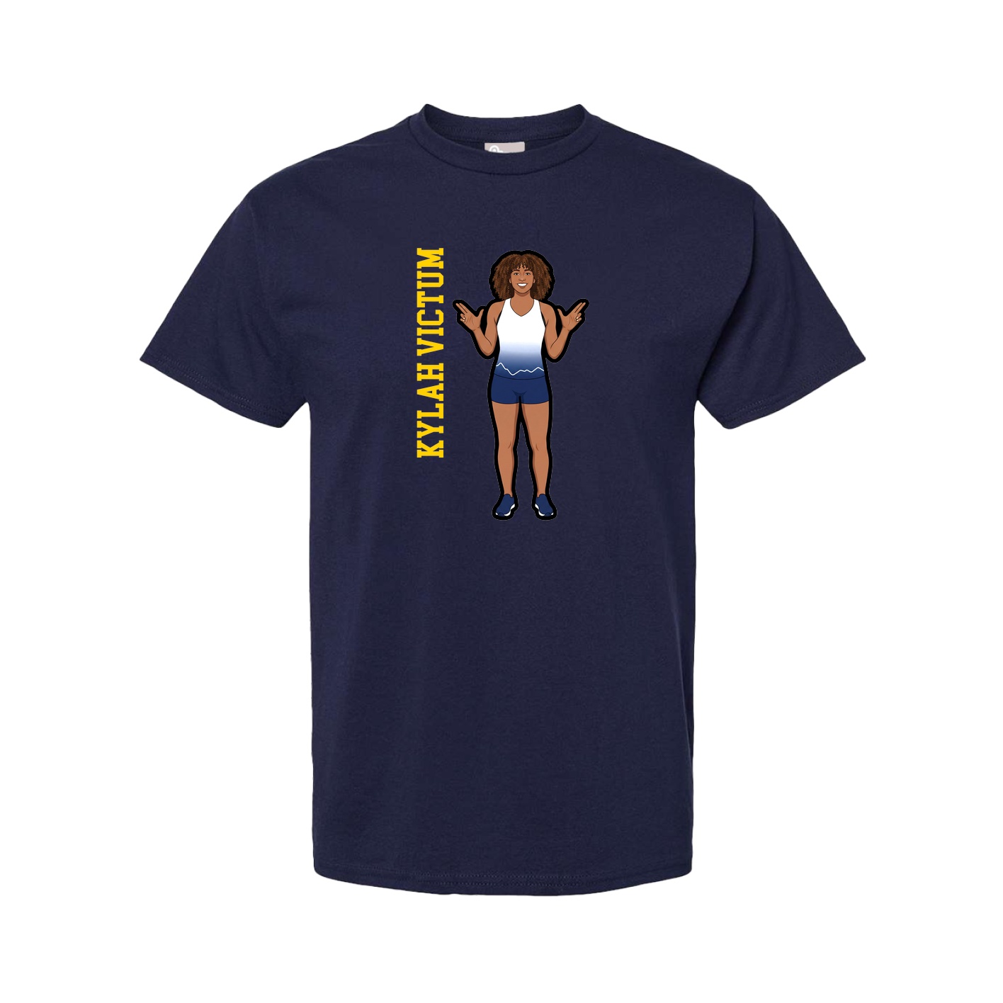 Youth Tee — Name Vertical in Navy