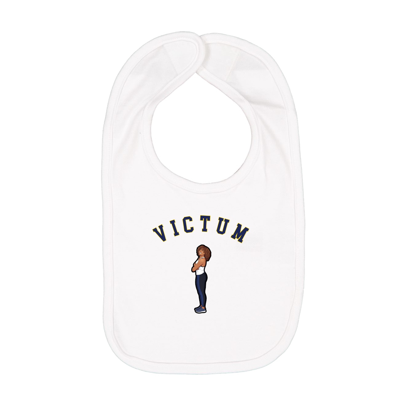 Infant Bib — Shirsey Arch in White