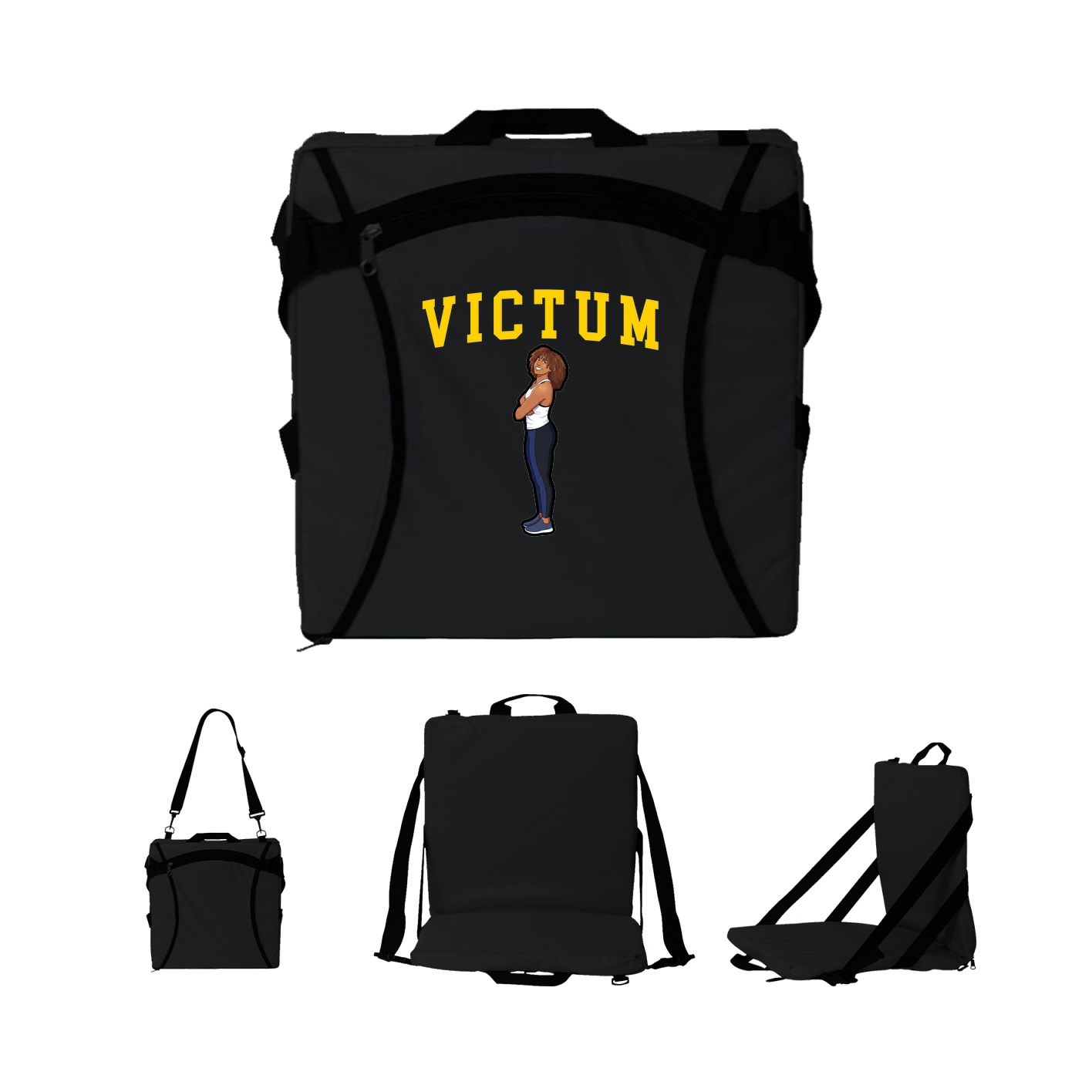 Folding Stadium Seat — Shirsey in Black