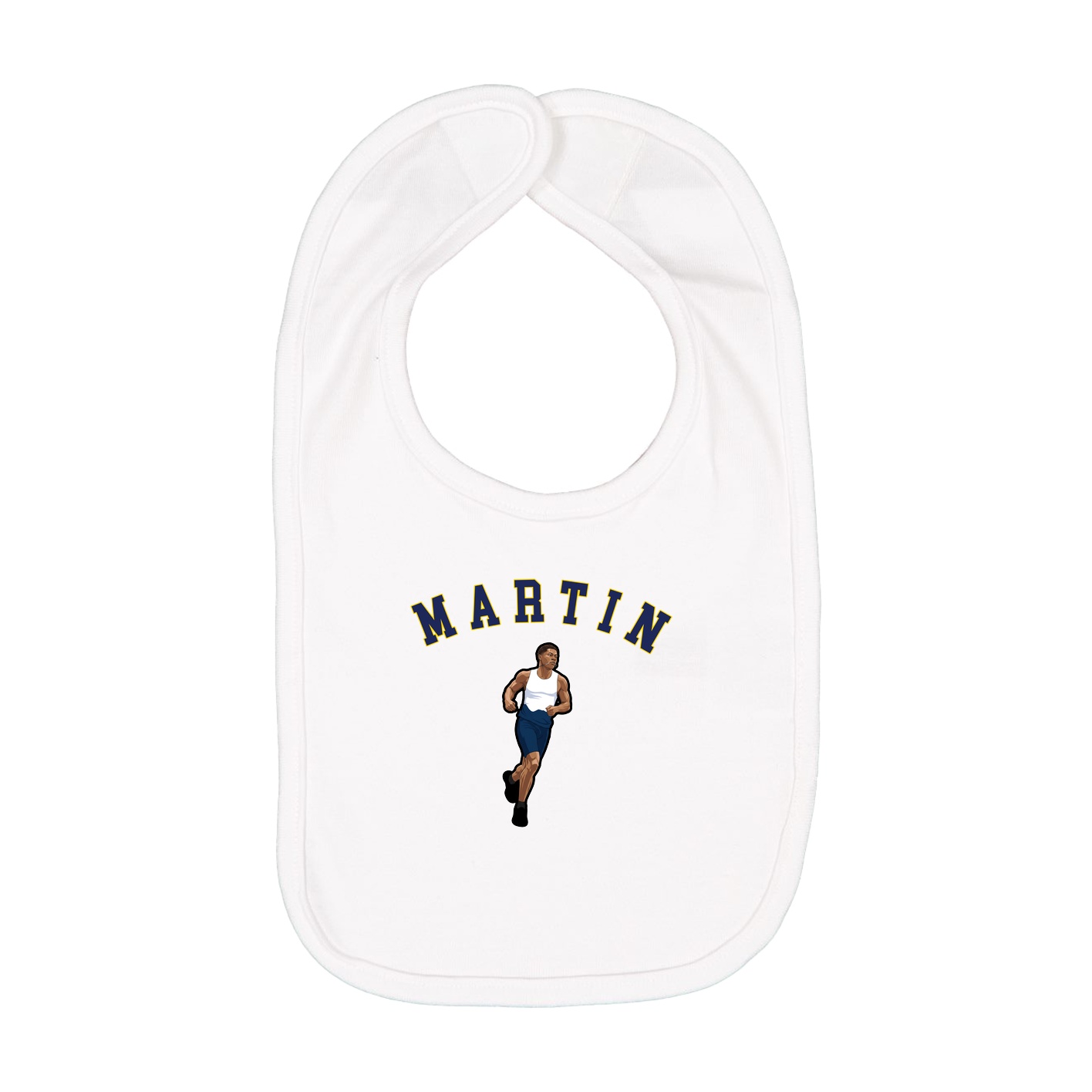Infant Bib — Shirsey Arch in White