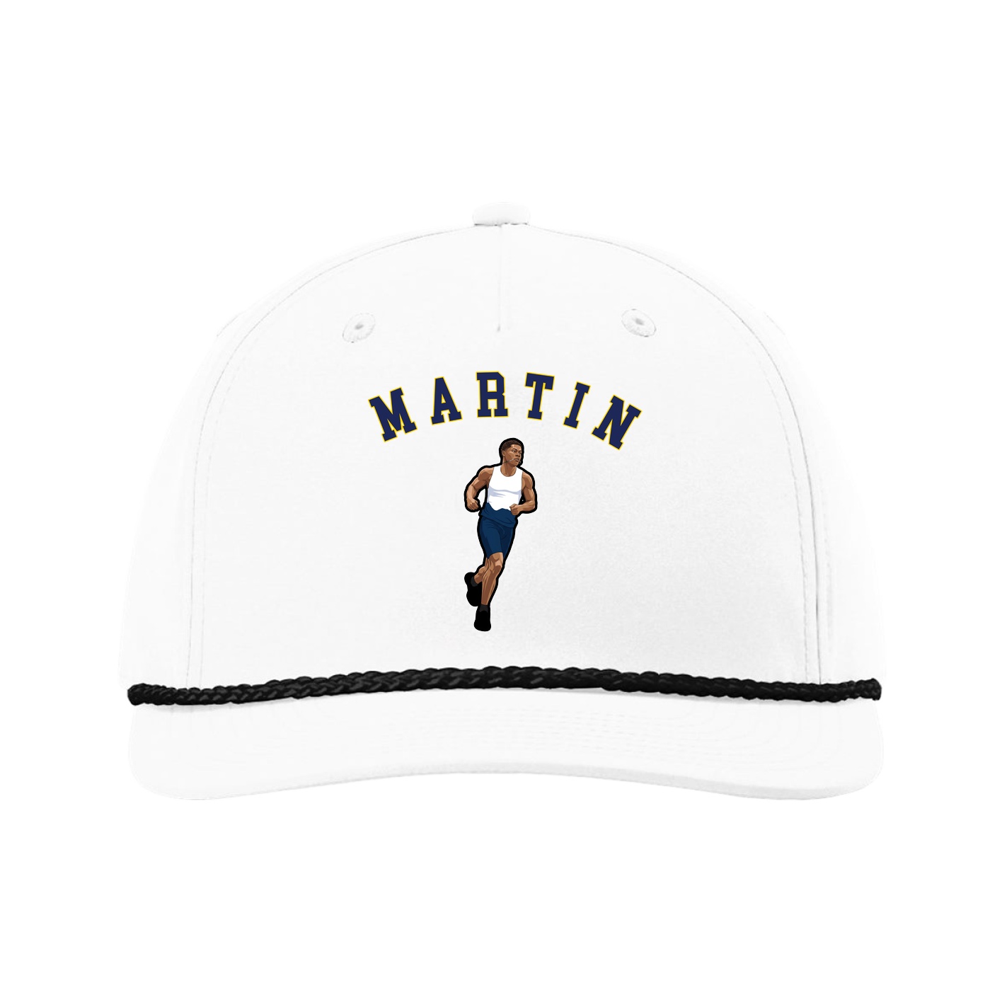 Five-Panel Classic Rope Cap — Shirsey Arch in White