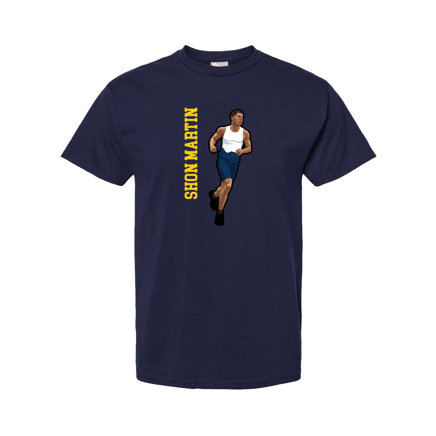 Youth Tee — Name Vertical in Navy
