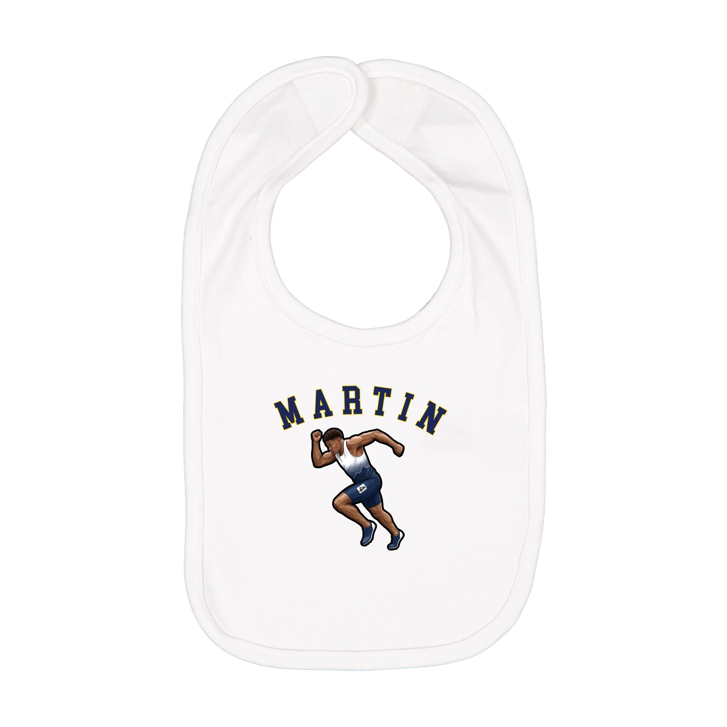 Infant Bib — Shirsey Arch in White