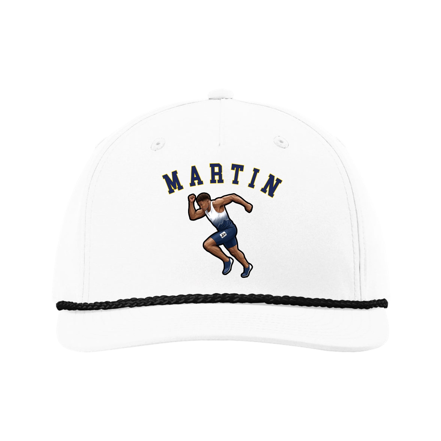 Five-Panel Classic Rope Cap — Shirsey Arch in White