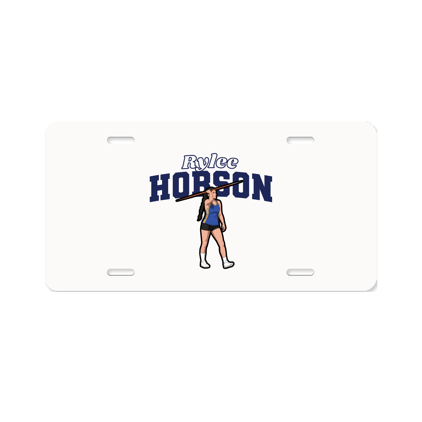 License Plate — Name Arch in Classic