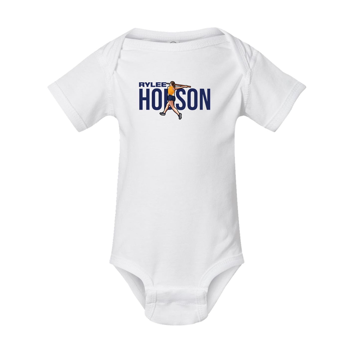 Baby Onesie — Player Name in White
