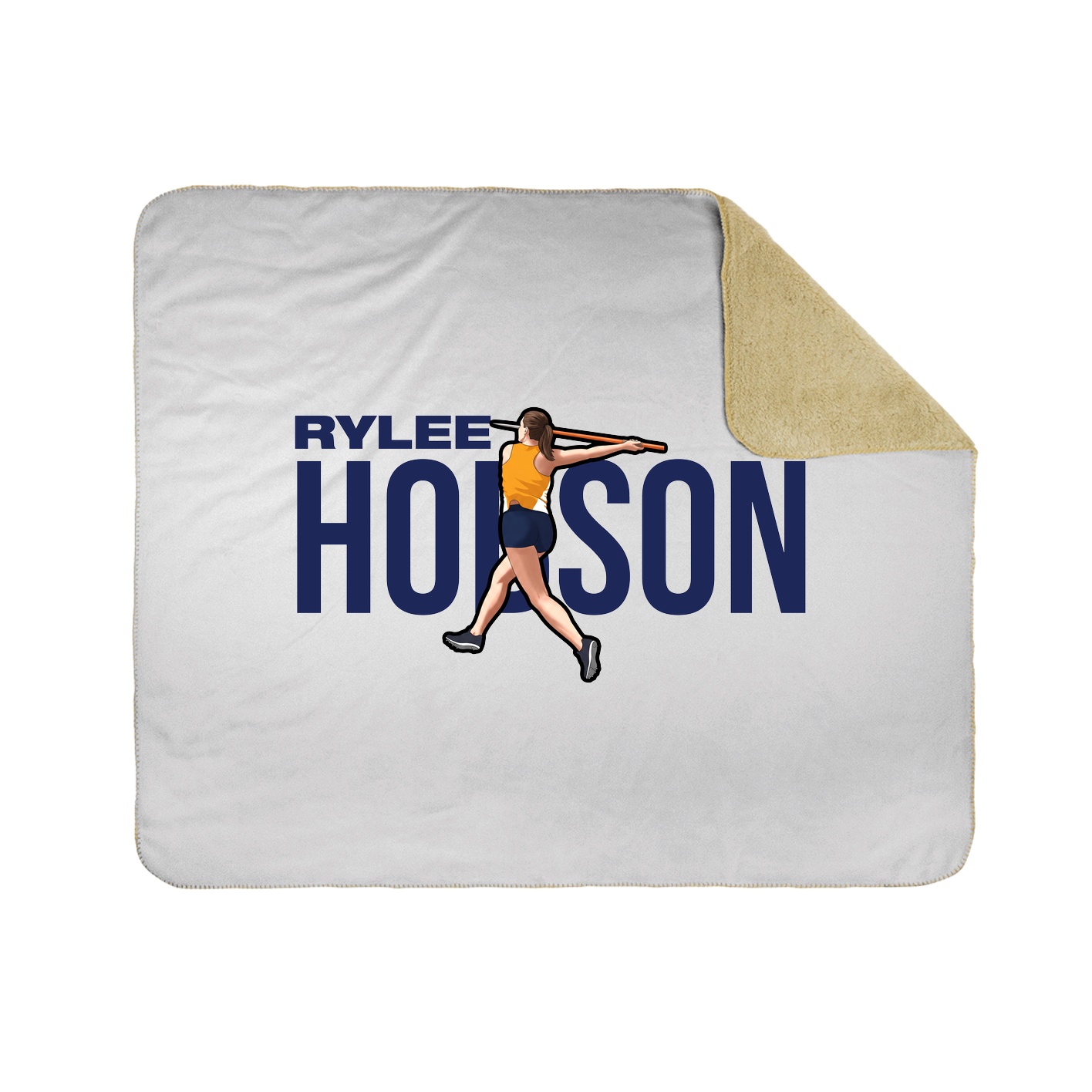 Throw Blanket — Player Name in White