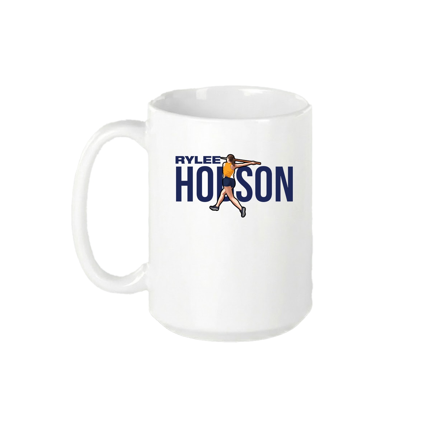 15oz Coffee Mug — Player Name in White