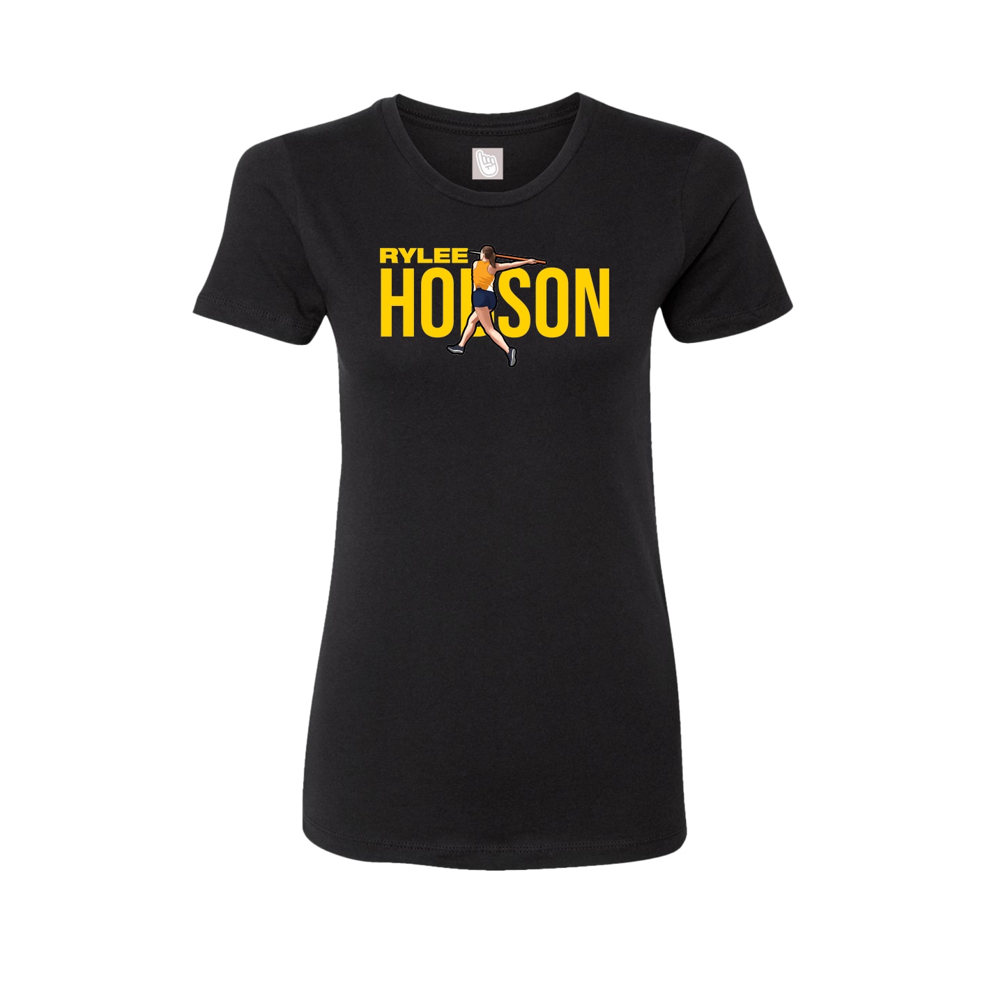 Fitted Women's Tee — Player Name in Black
