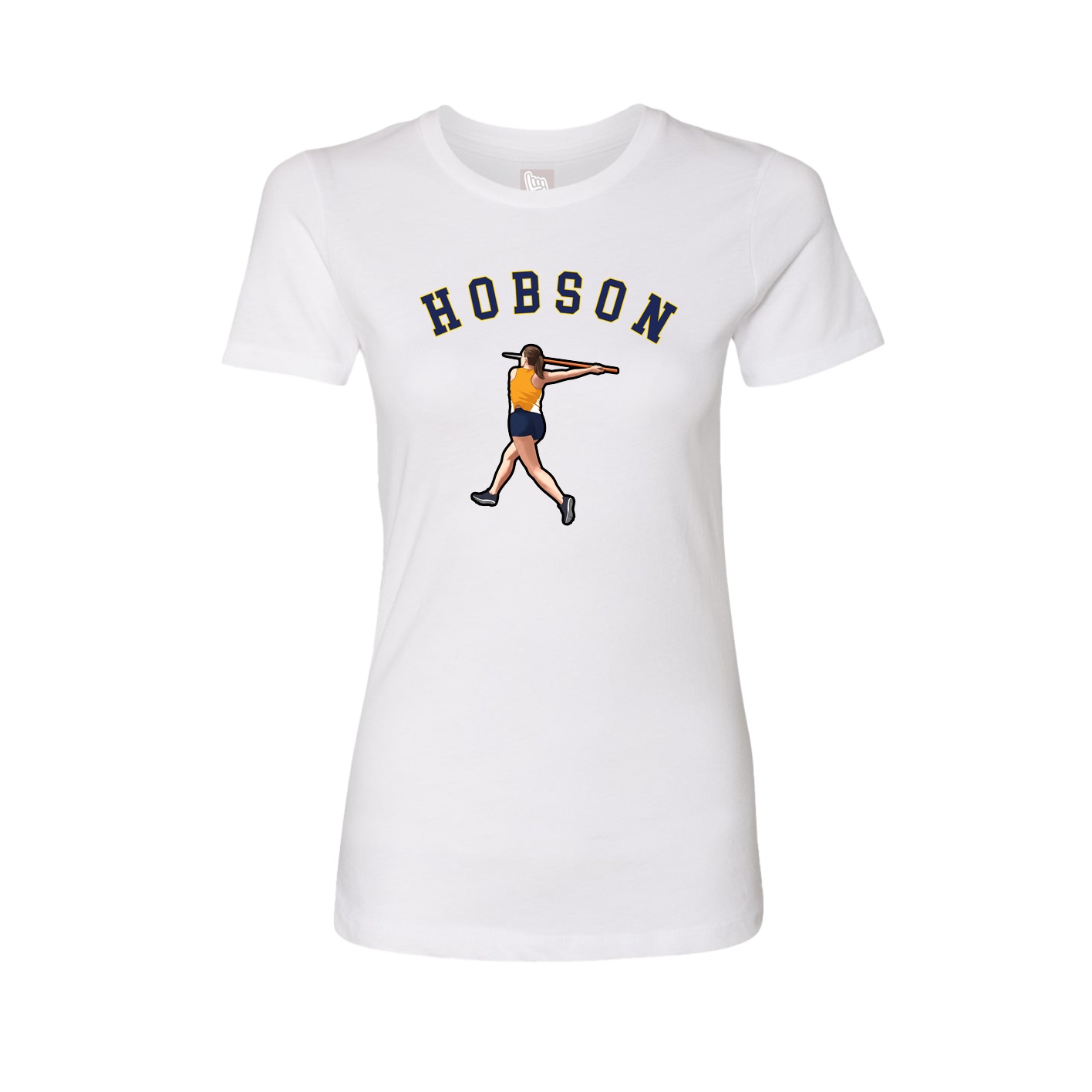 Fitted Women's Tee — Shirsey Arch in White