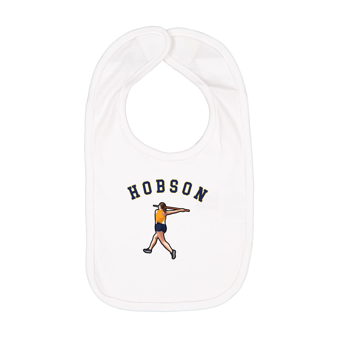 Infant Bib — Shirsey Arch in White