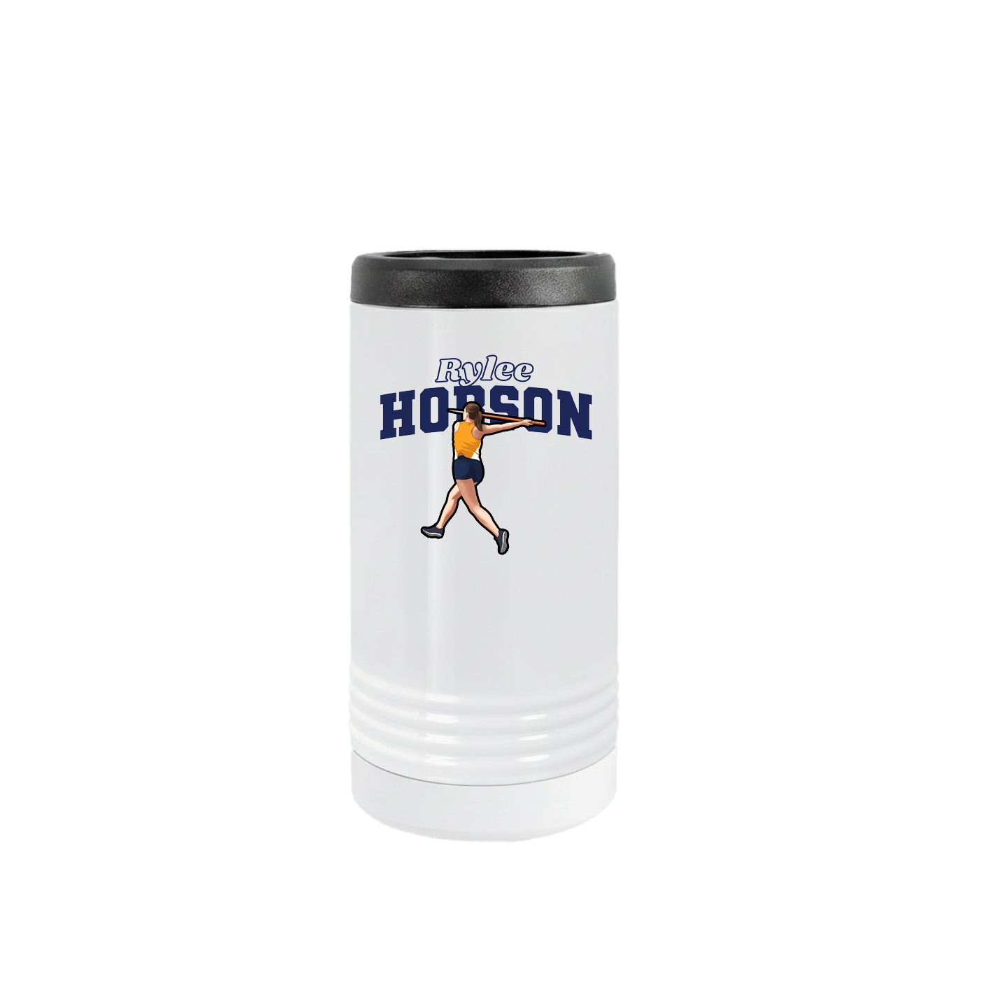 Slim Beverage Holder — Name Arch in White