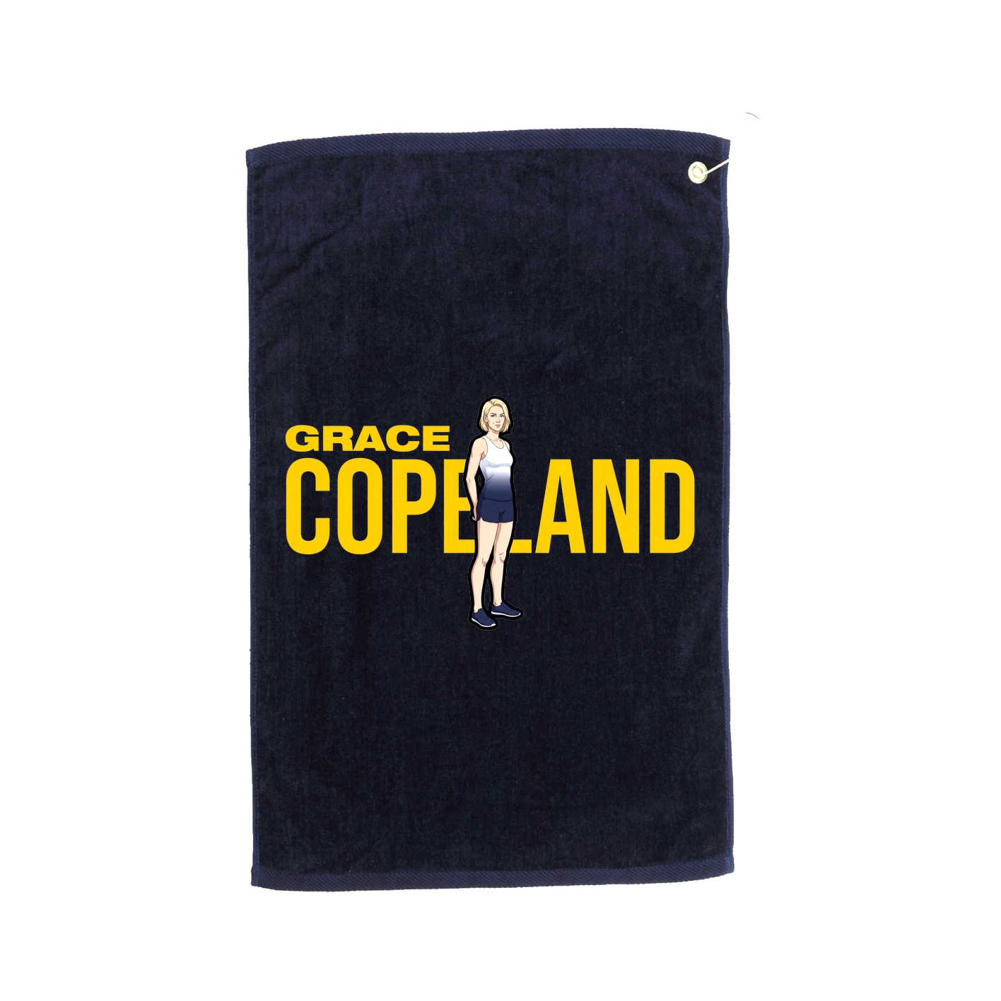 Golf Towel — Player Name in Navy