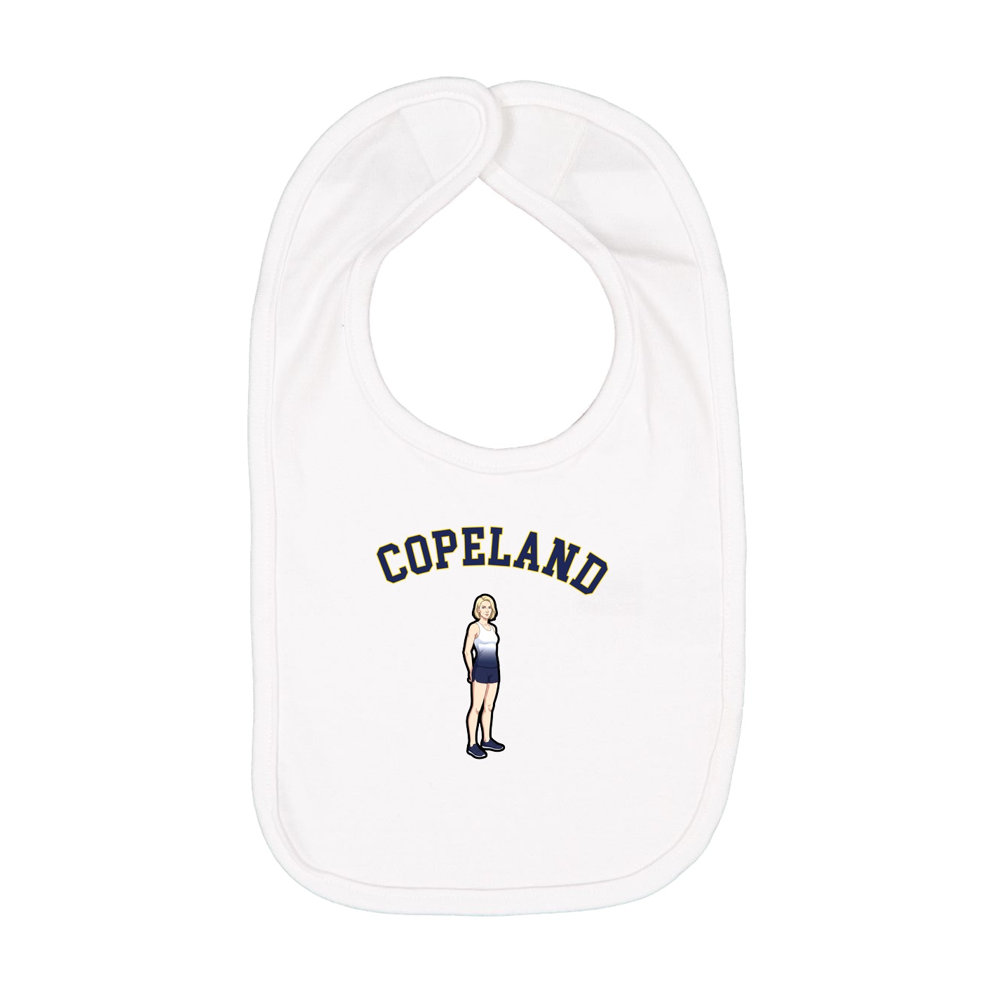Infant Bib — Shirsey Arch in White