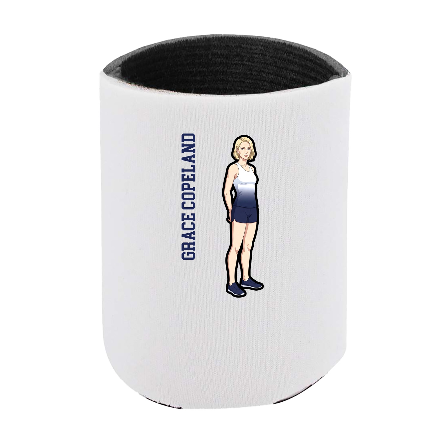 Can Holder — Name Vertical in White