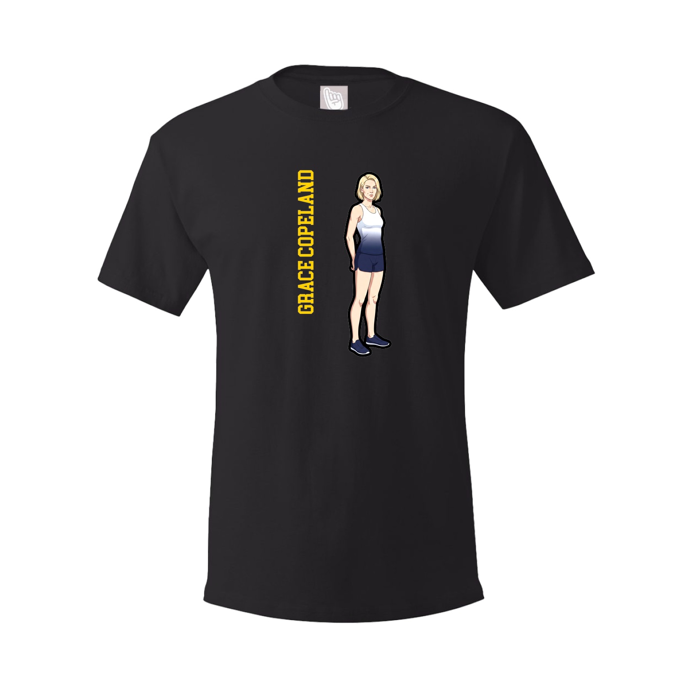 Youth Tee — Name Vertical in Black