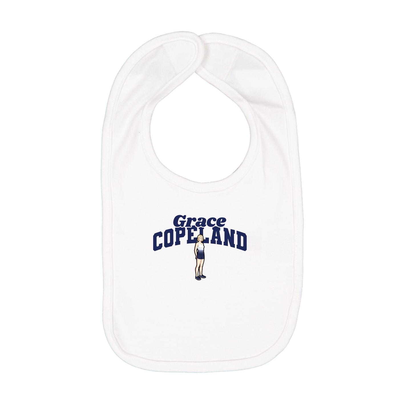 Infant Bib — Signature Arch in White