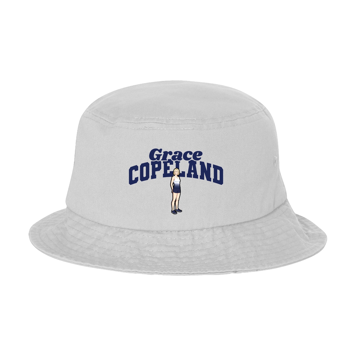 Bucket Cap — Signature Arch in White