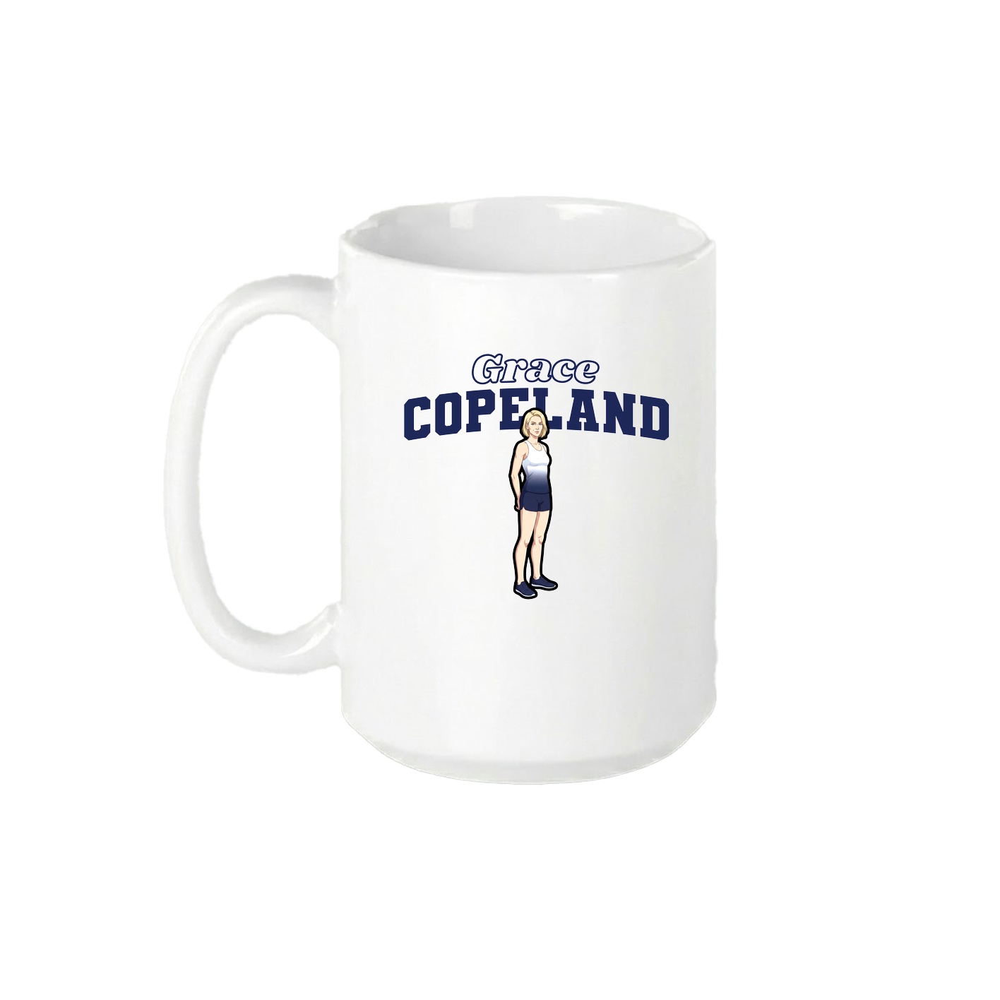 15oz Coffee Mug — Name Arch in White