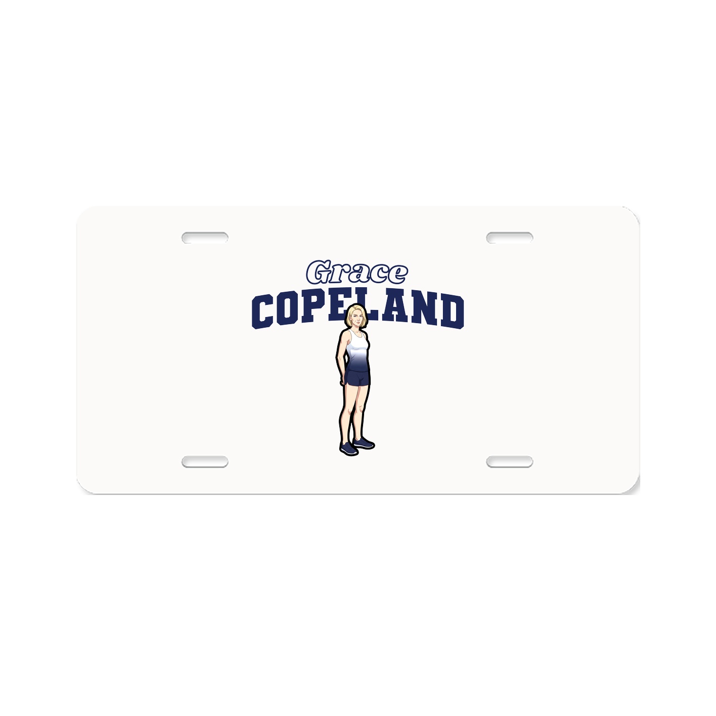 License Plate — Name Arch in Classic