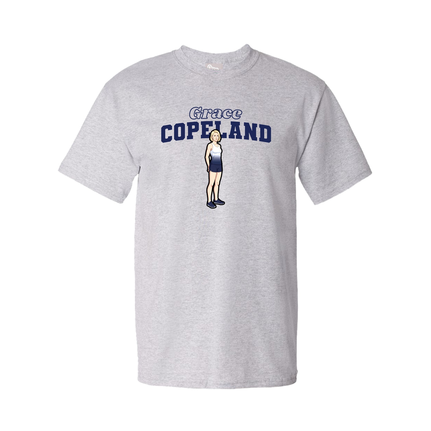 Youth Tee — Name Arch in Grey