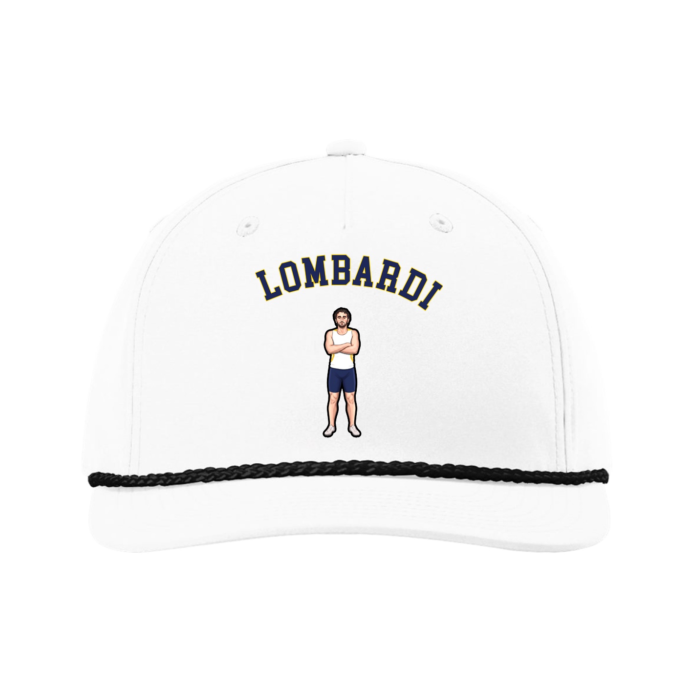 Five-Panel Classic Rope Cap — Shirsey Arch in White