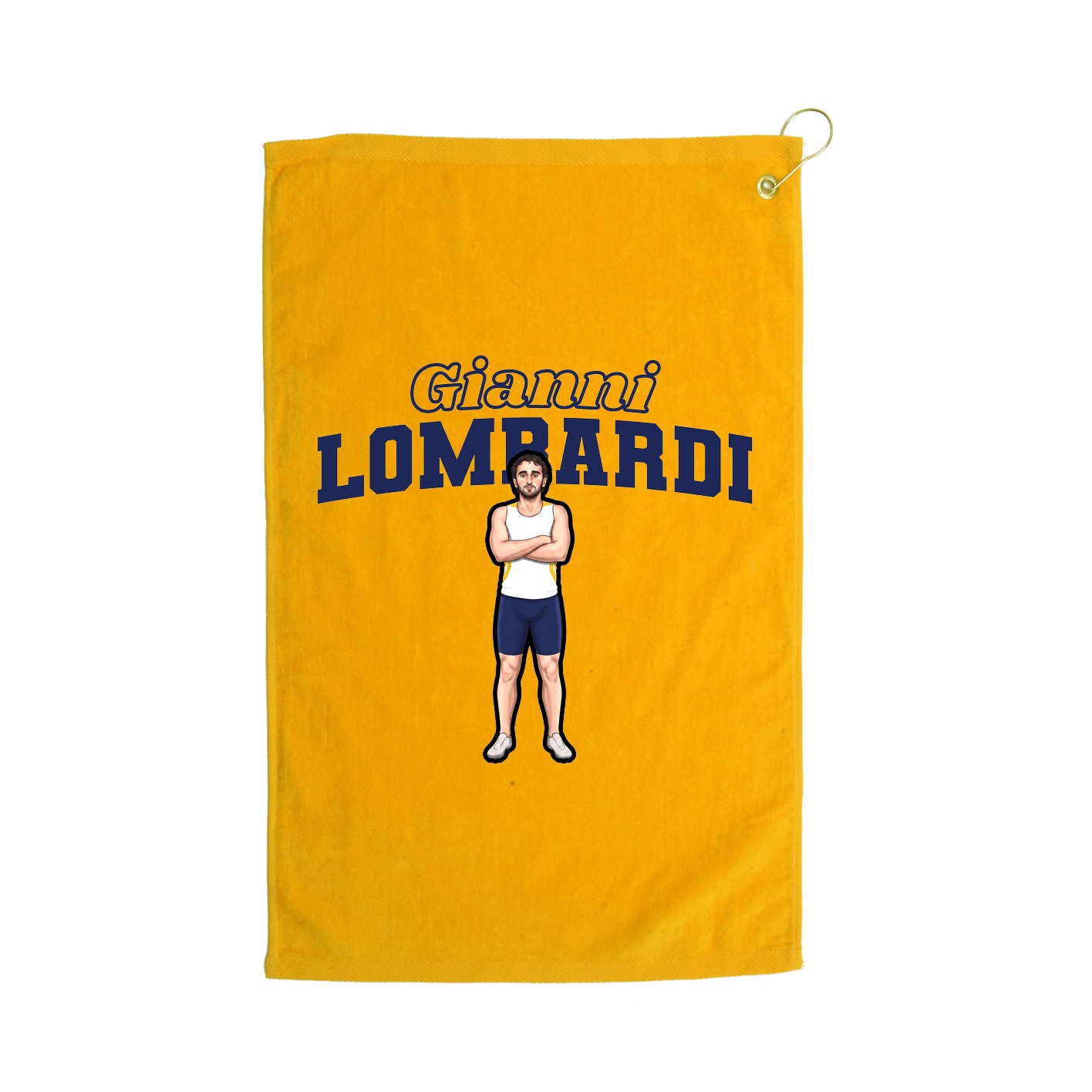 Golf Towel — Name Arch in Gold