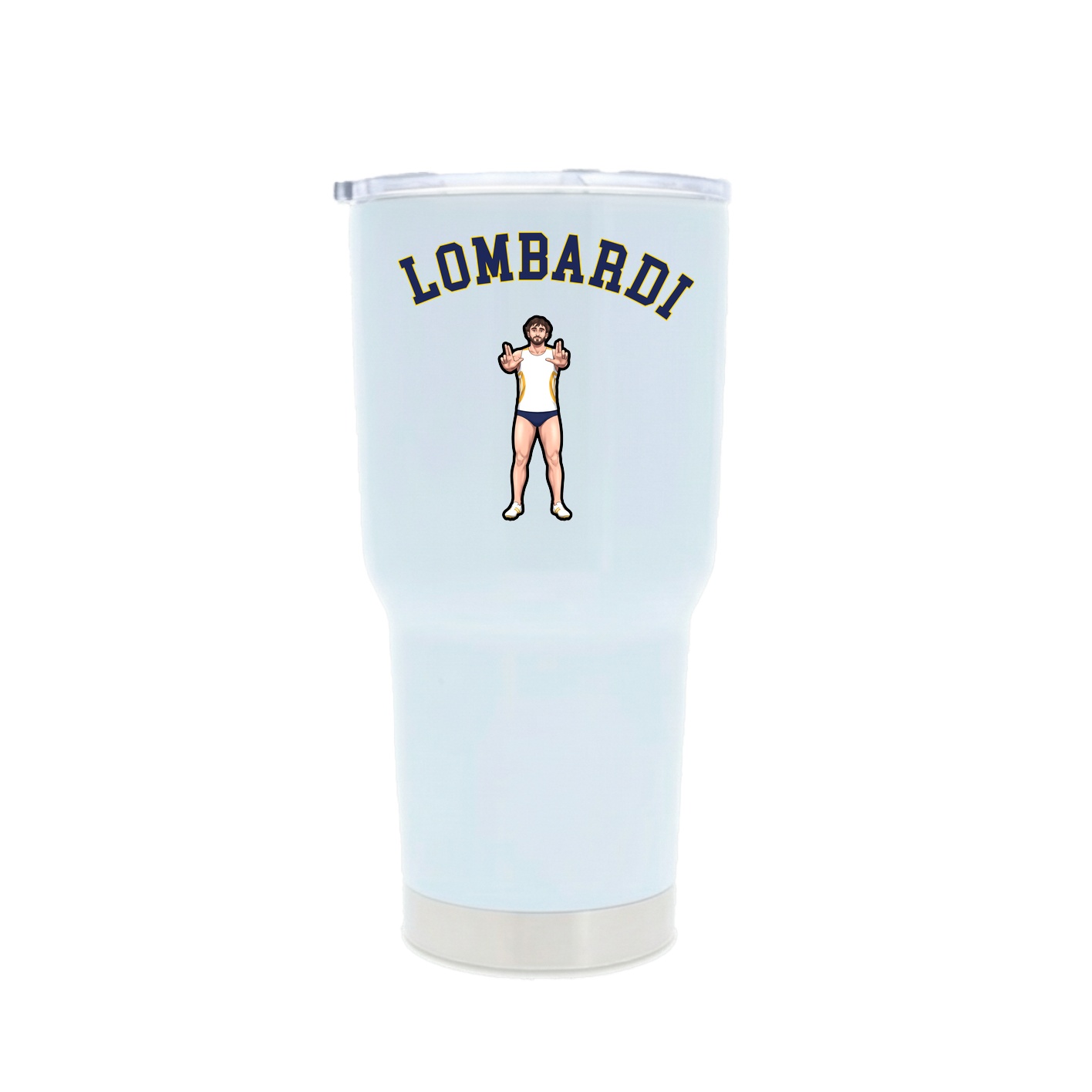 30oz Stainless Steel Tumbler — Shirsey Arch in White