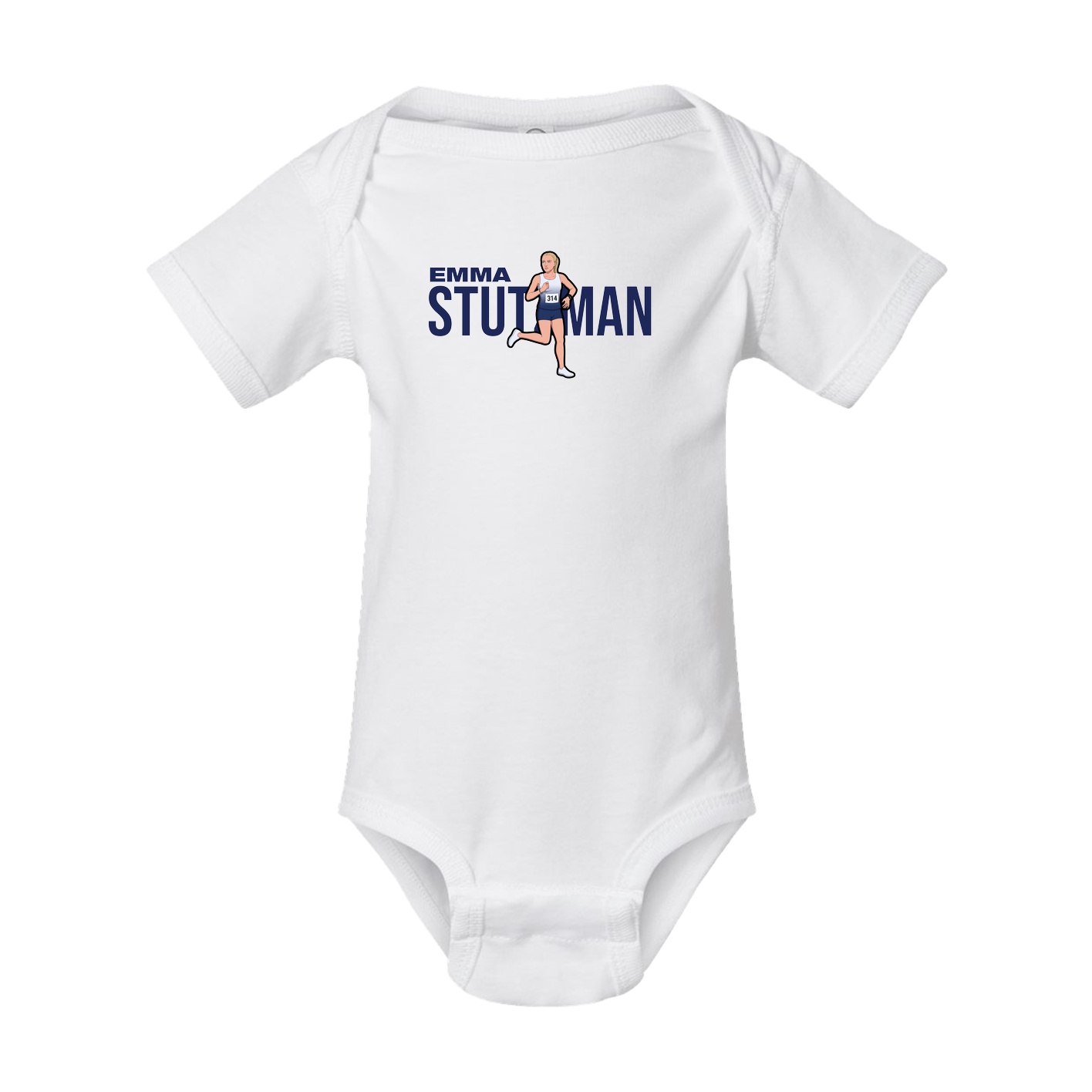 Baby Onesie — Player Name in White