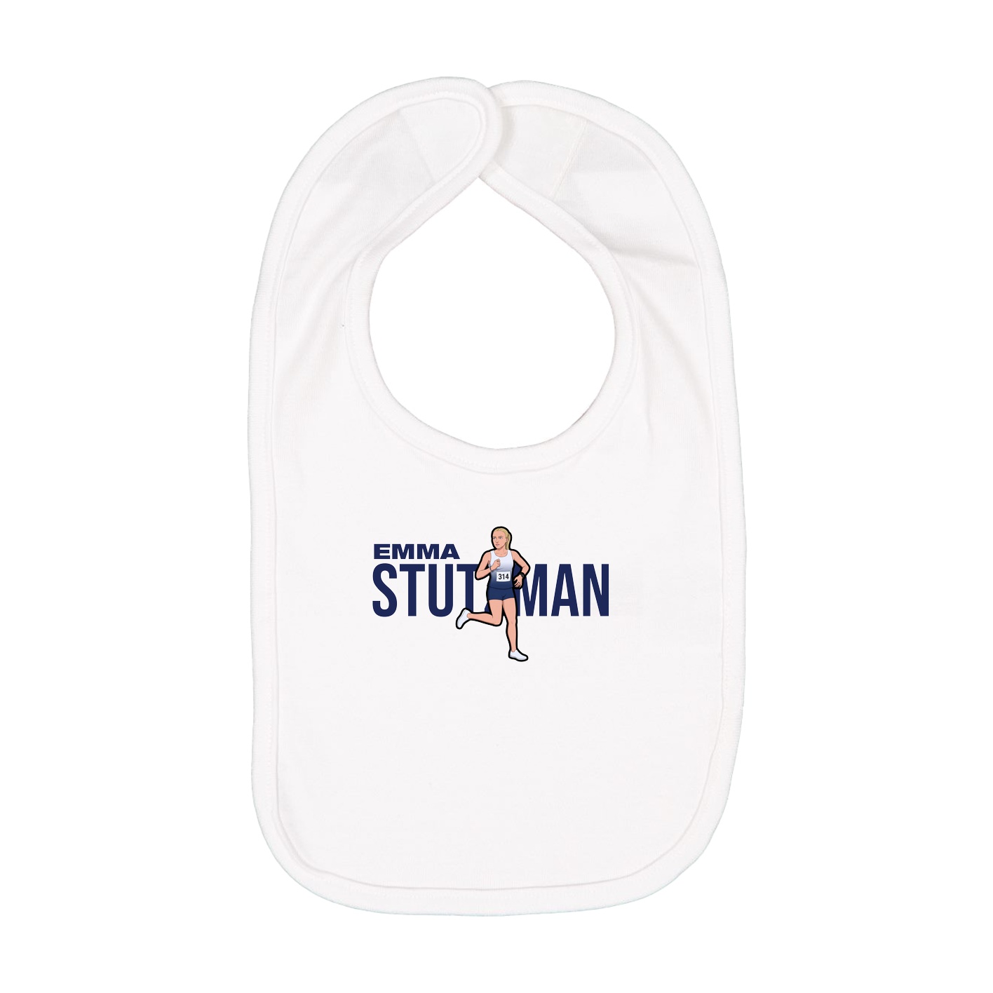 Infant Bib — Player Name in White