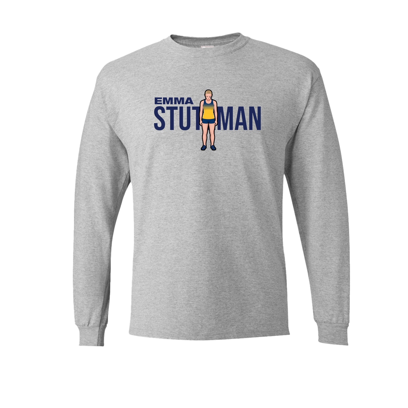 Long Sleeve Tee — Player Name in Grey