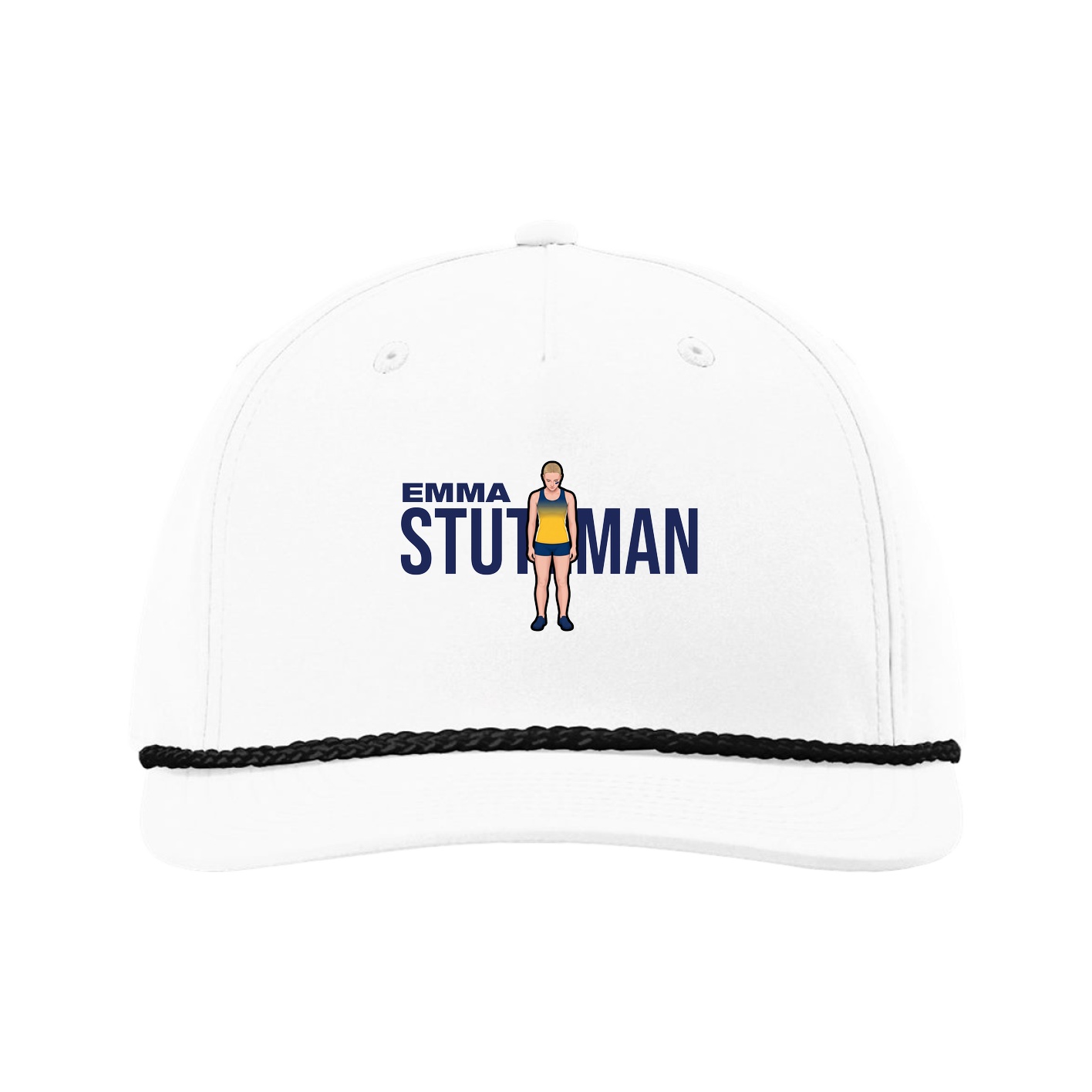 Five-Panel Classic Rope Cap — Player Name in White