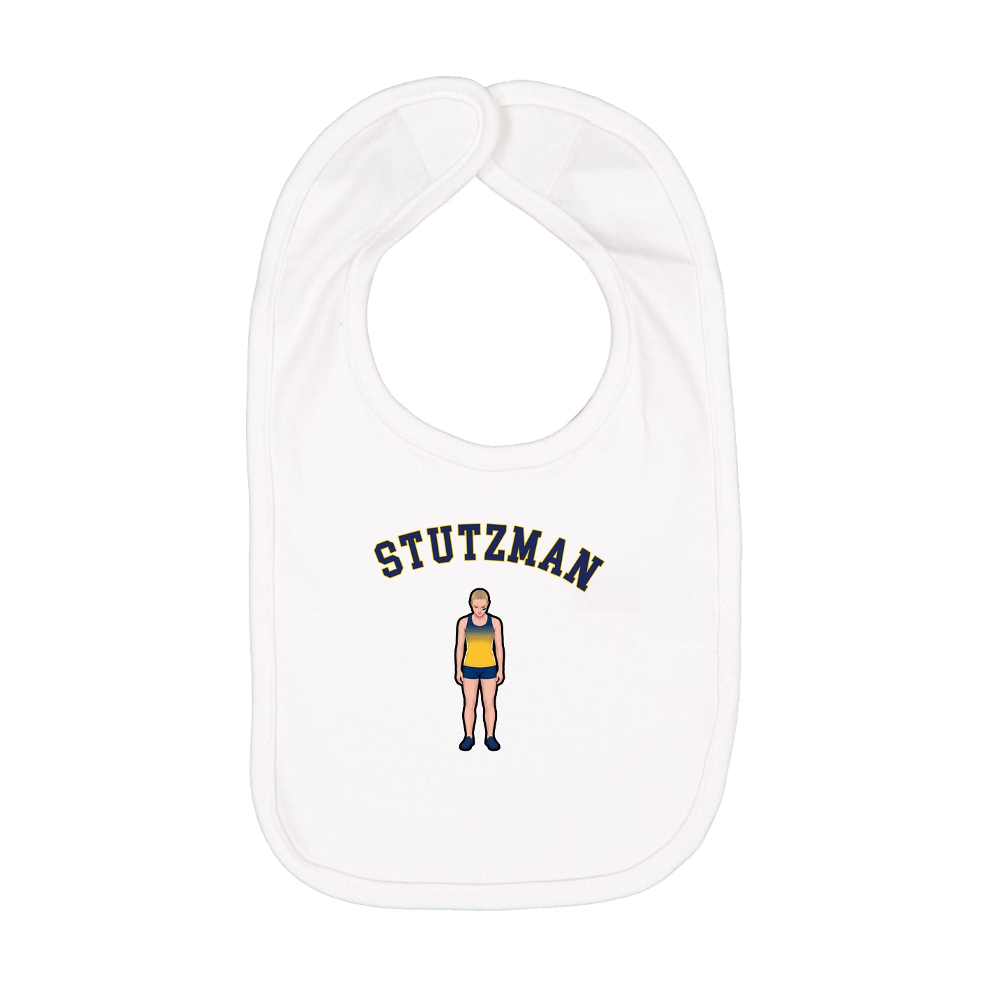 Infant Bib — Shirsey Arch in White