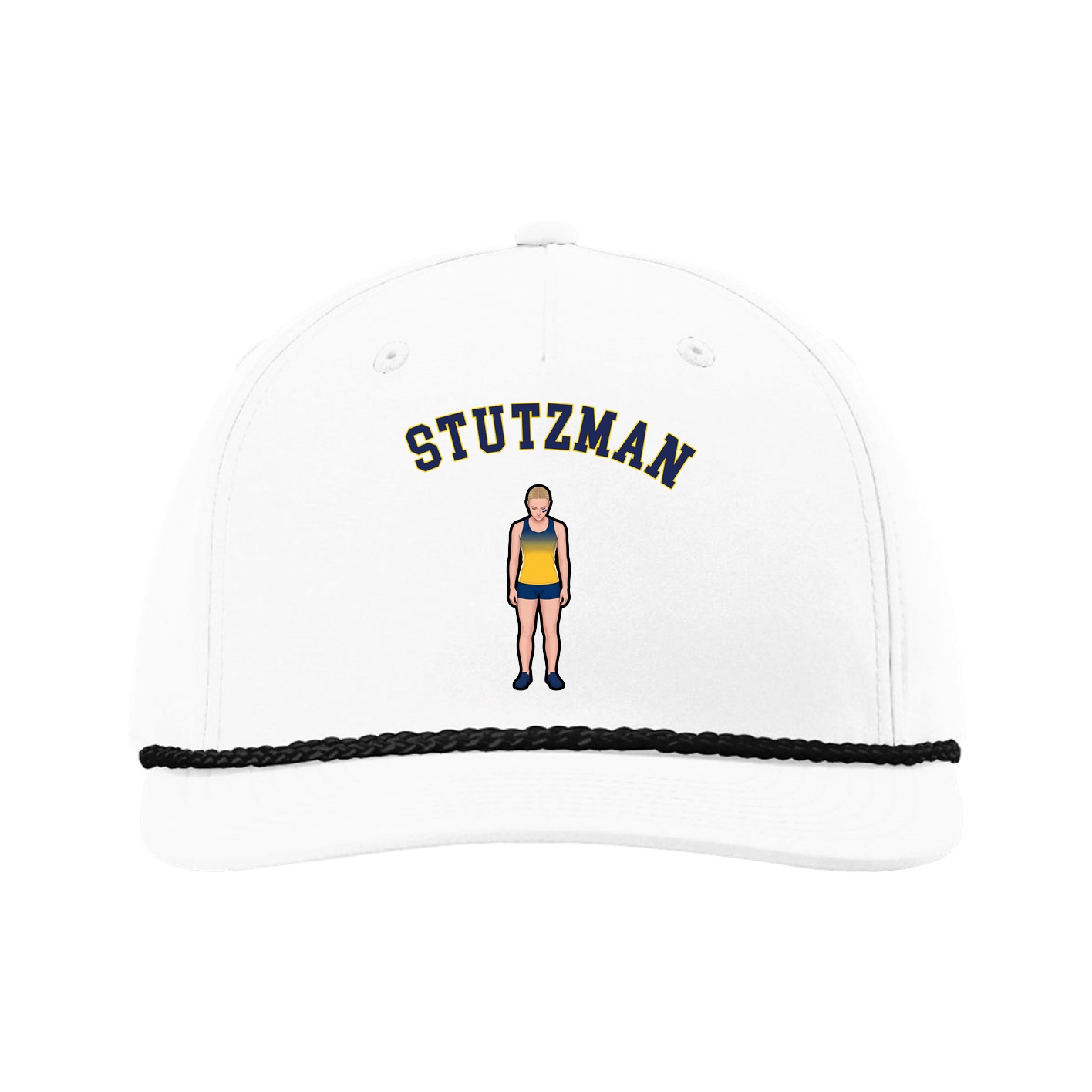 Five-Panel Classic Rope Cap — Shirsey Arch in White
