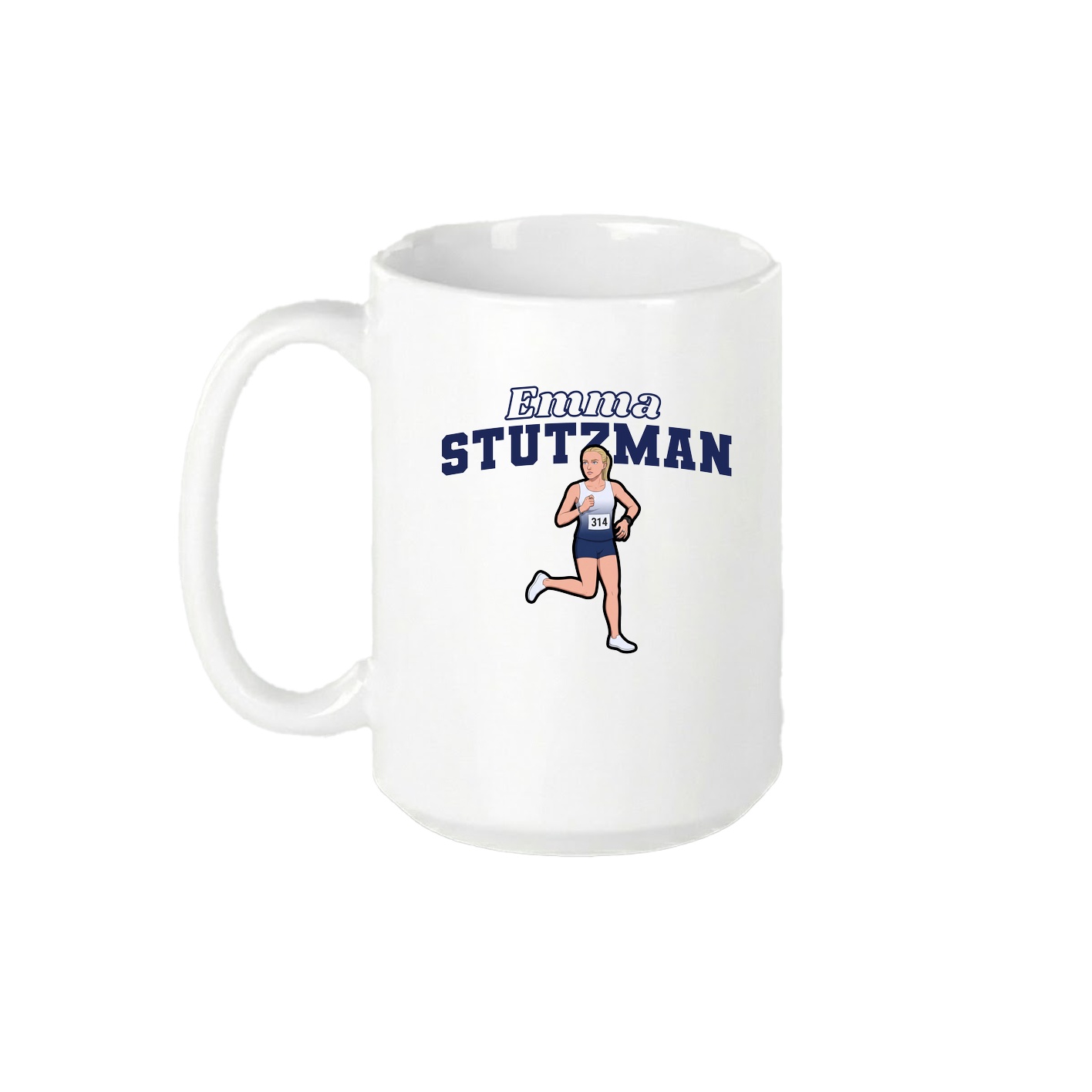 15oz Coffee Mug — Name Arch in White