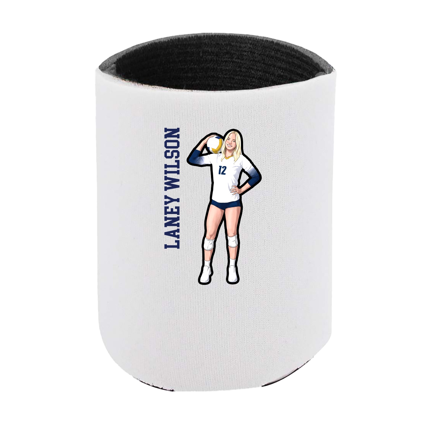Can Holder — Name Vertical in White
