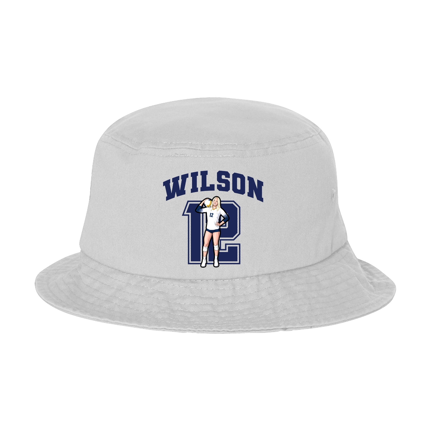 Bucket Cap — Number in White