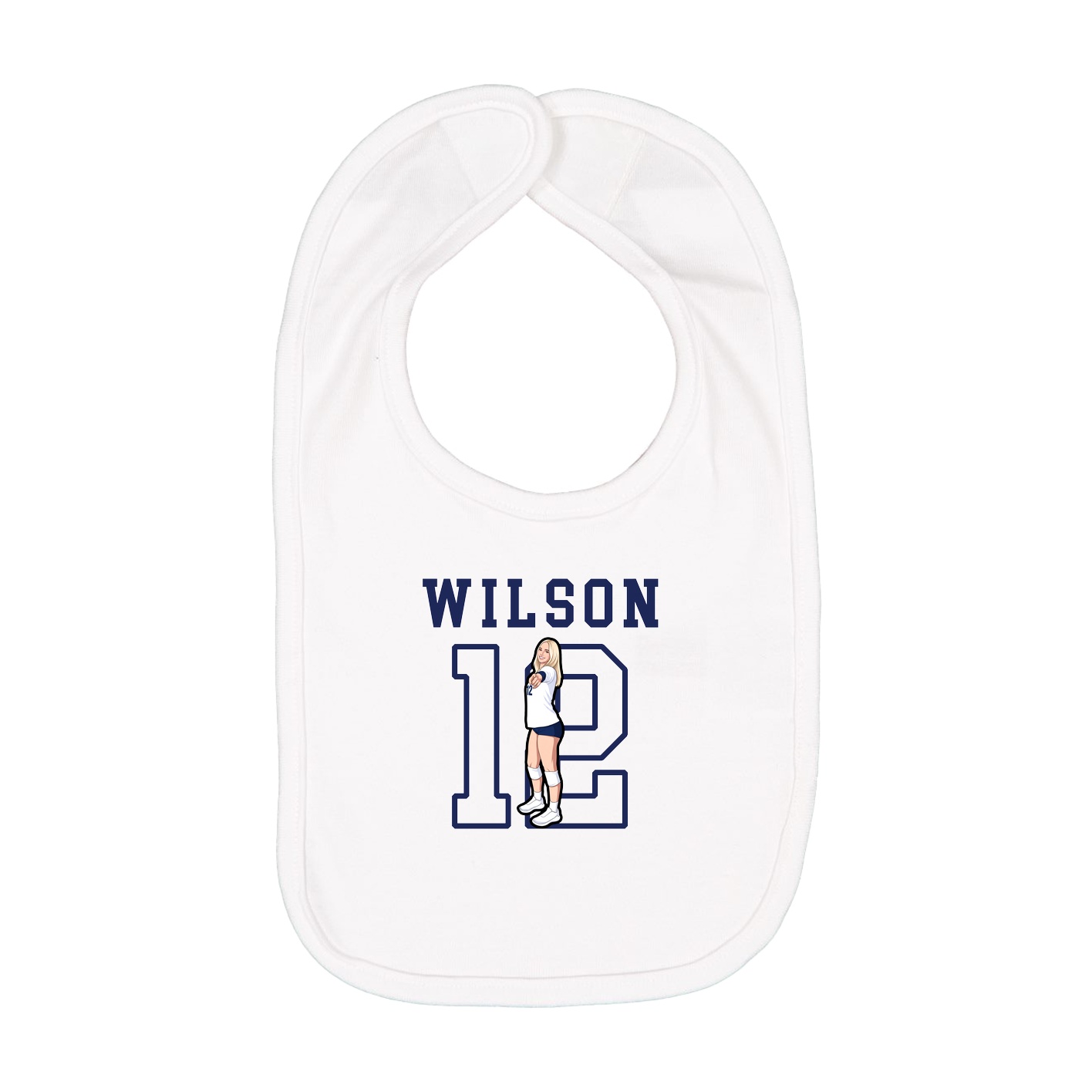 Infant Bib — Shirsey in White