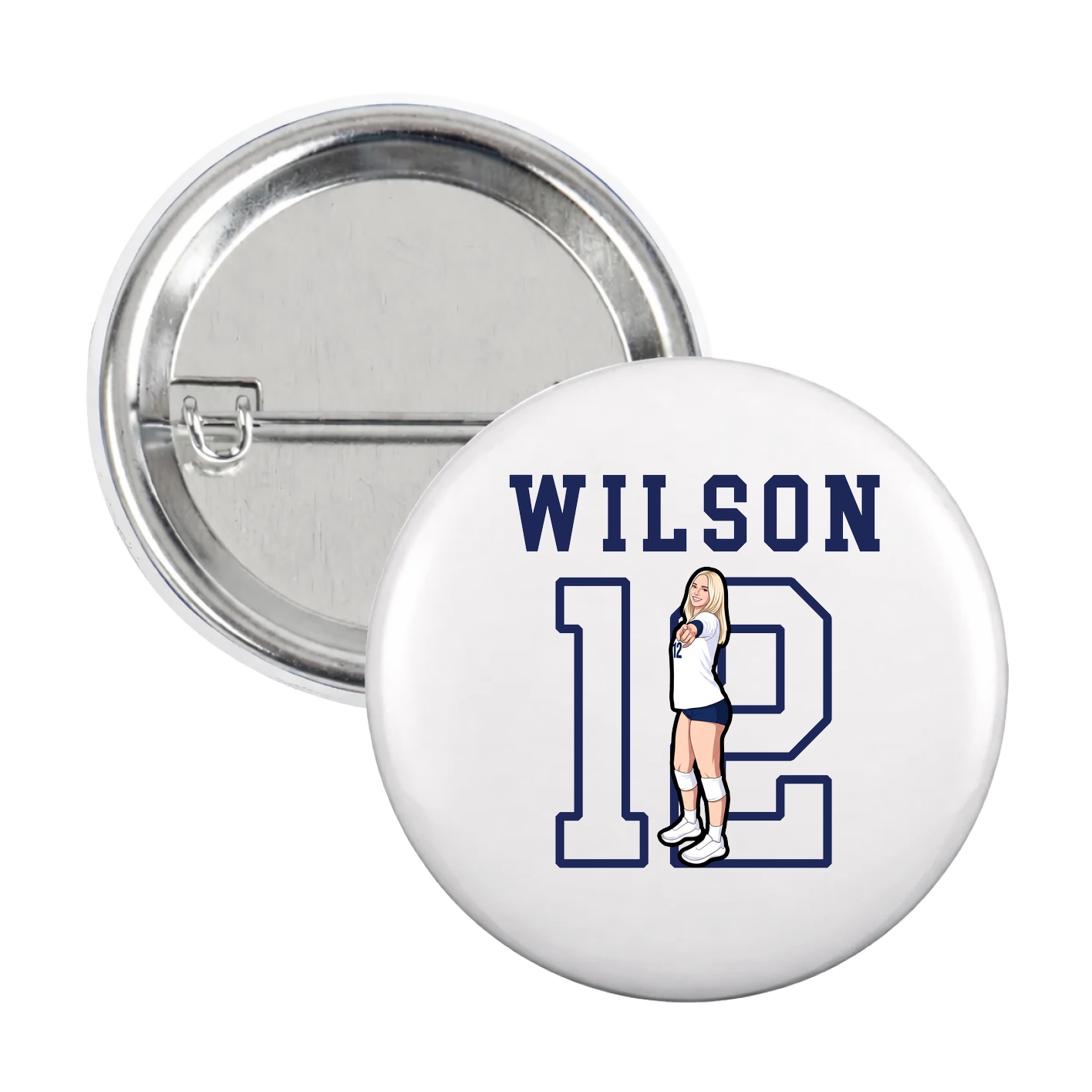 Game Day Button — Shirsey in White