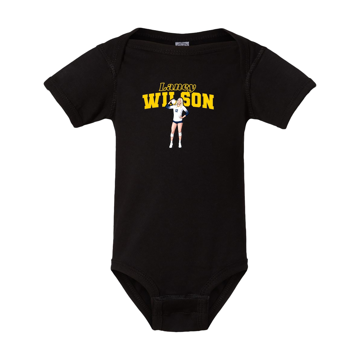 Baby Onesie — Name Arch in Black