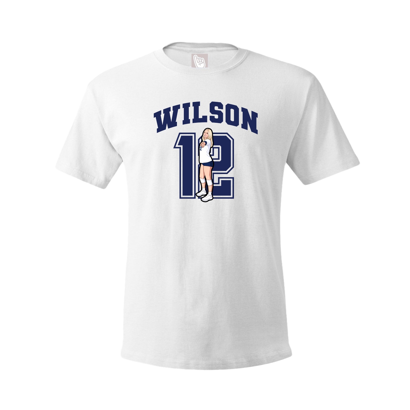 Youth Tee — Number in White